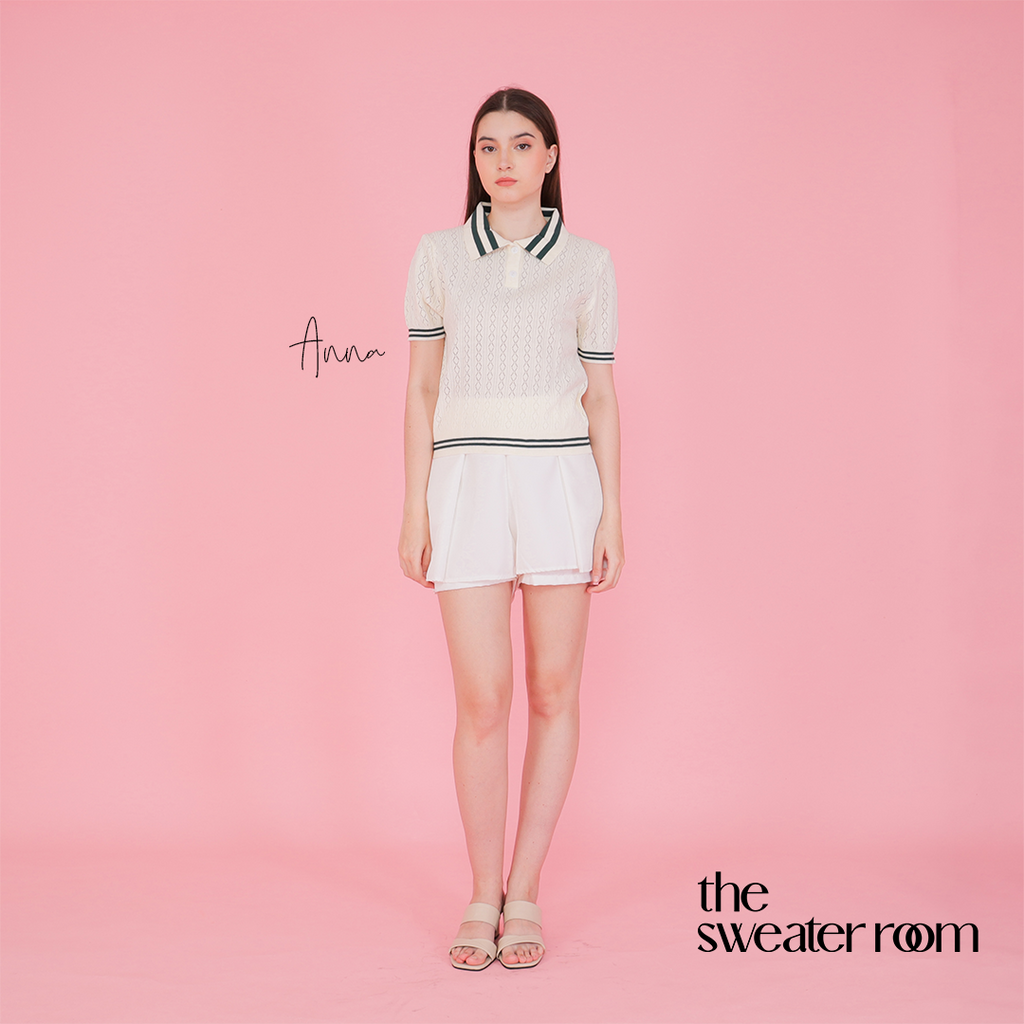Anna Knit Polo Top – Classic Feminine Tee