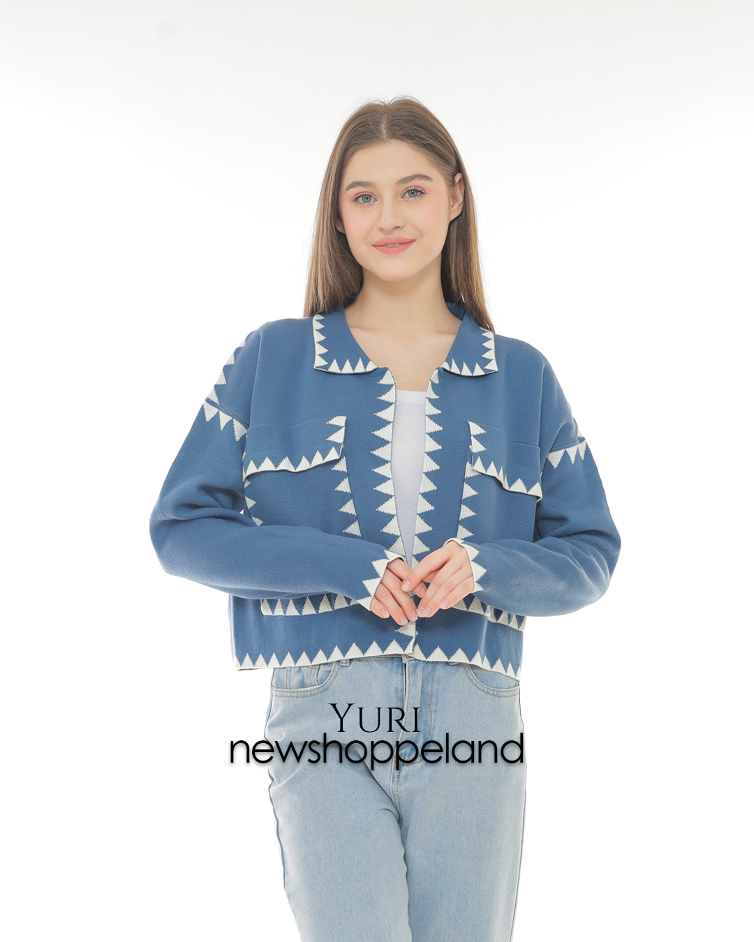 Yuri Semi-Crop Cardigan Oversize Premium
