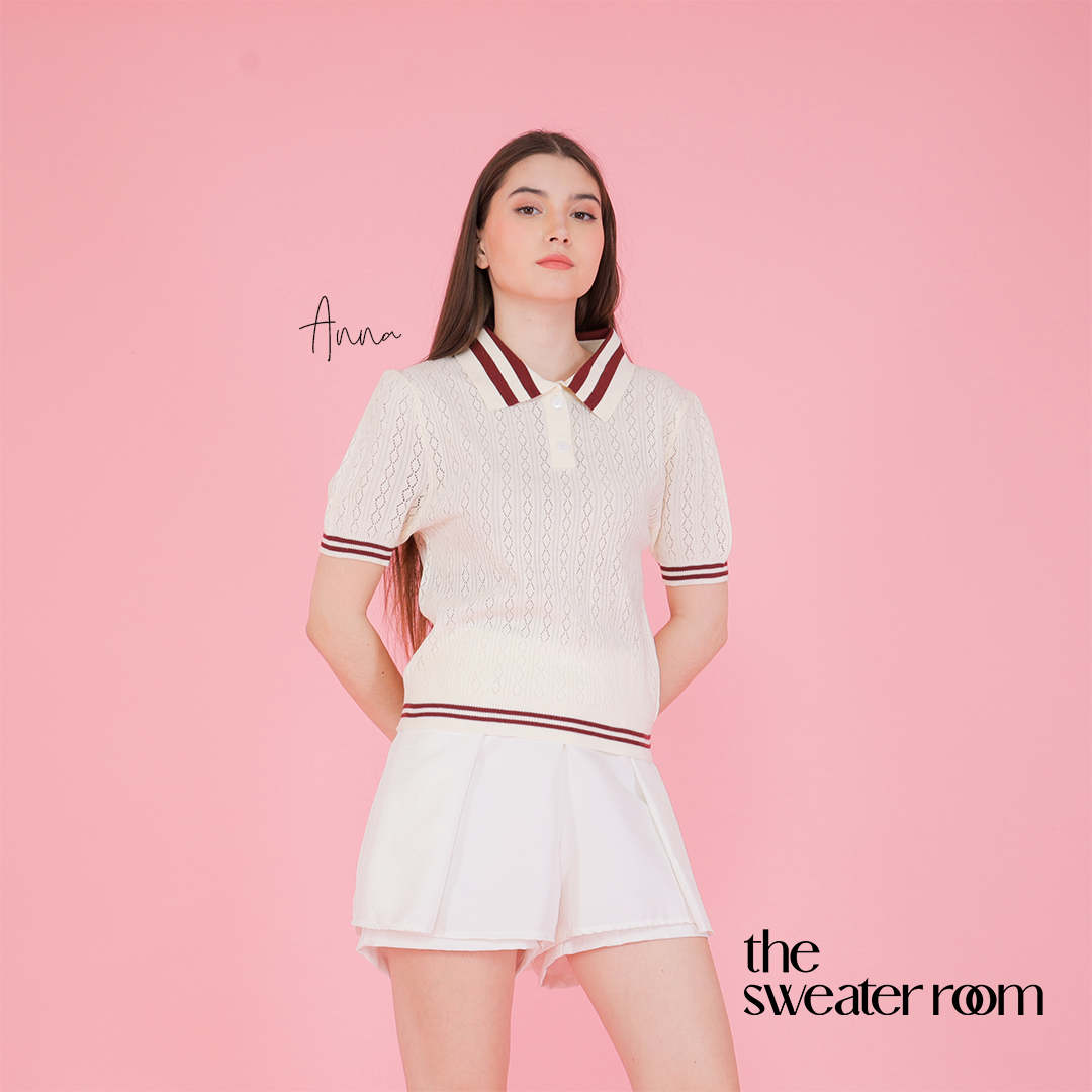Anna Knit Polo Top – Classic Feminine Tee