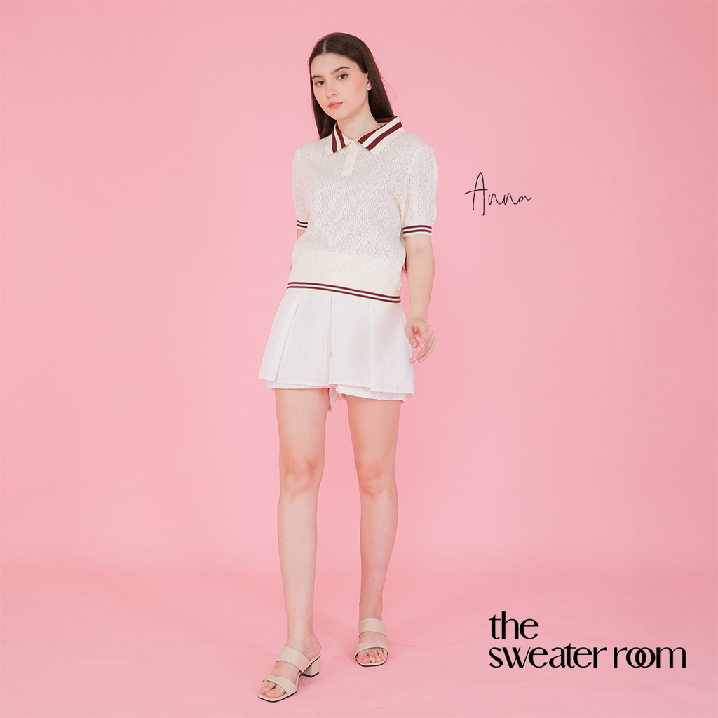 Anna Knit Polo Top – Classic Feminine Tee