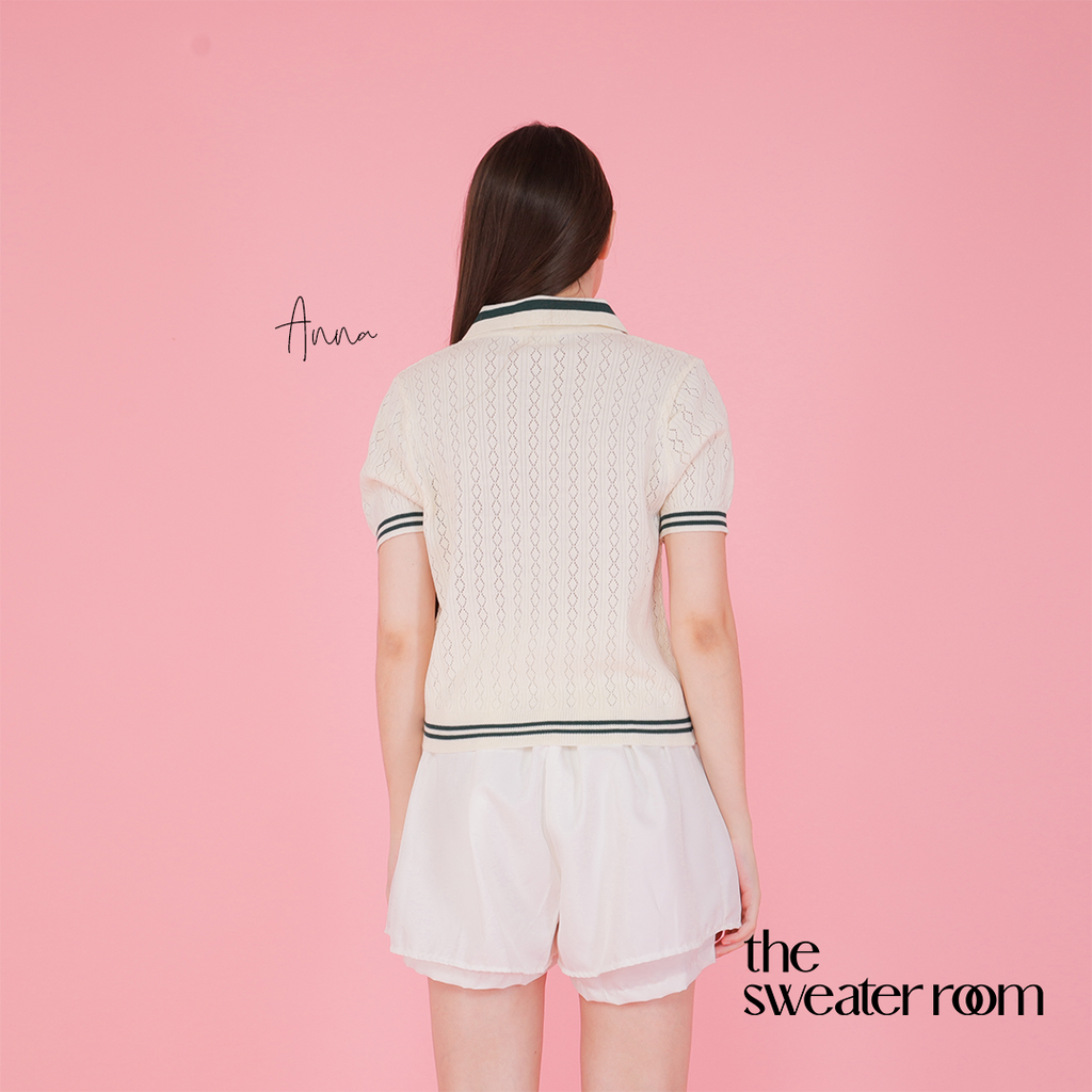 Anna Knit Polo Top – Classic Feminine Tee