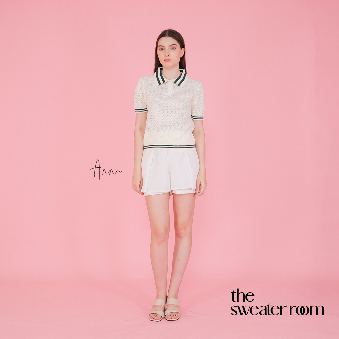 Anna Knit Polo Top – Classic Feminine Tee