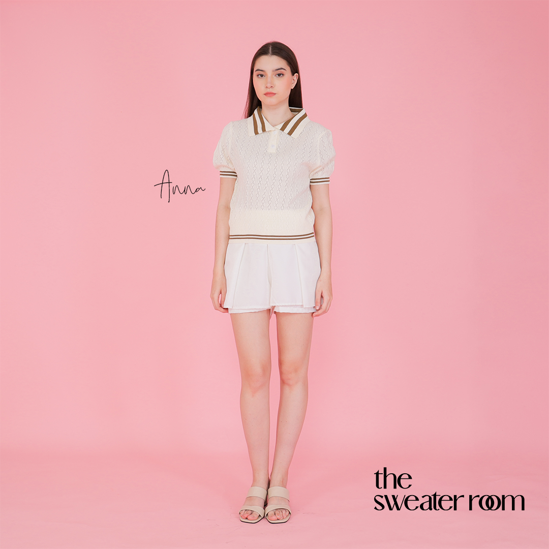 Anna Knit Polo Top – Classic Feminine Tee