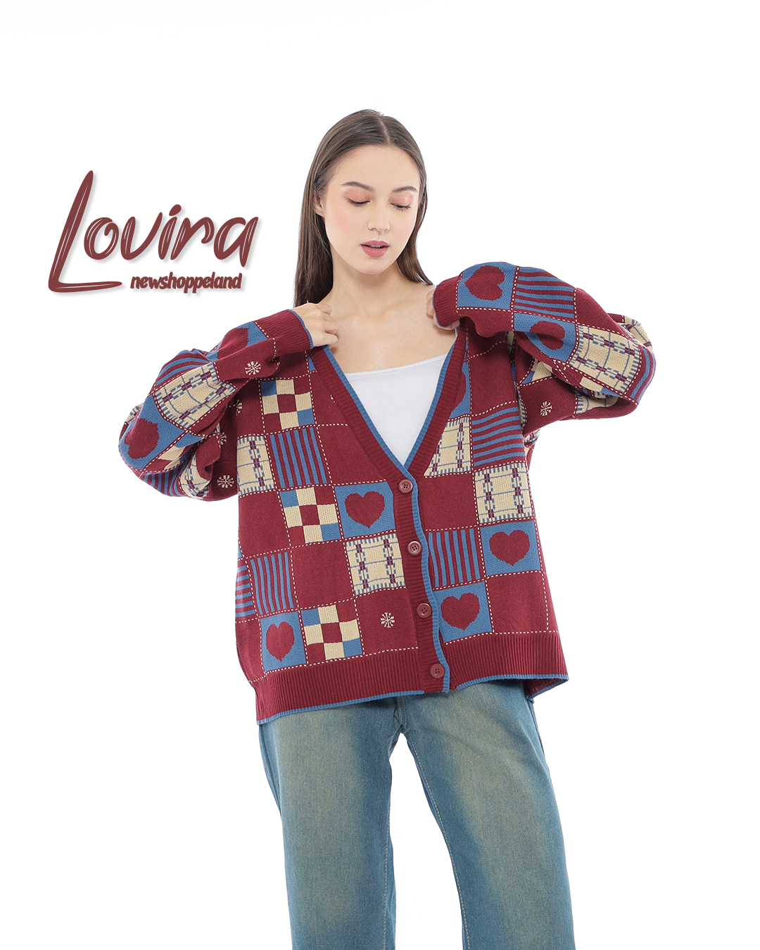 Lovira Love Scape Oversize Knit Cardigan