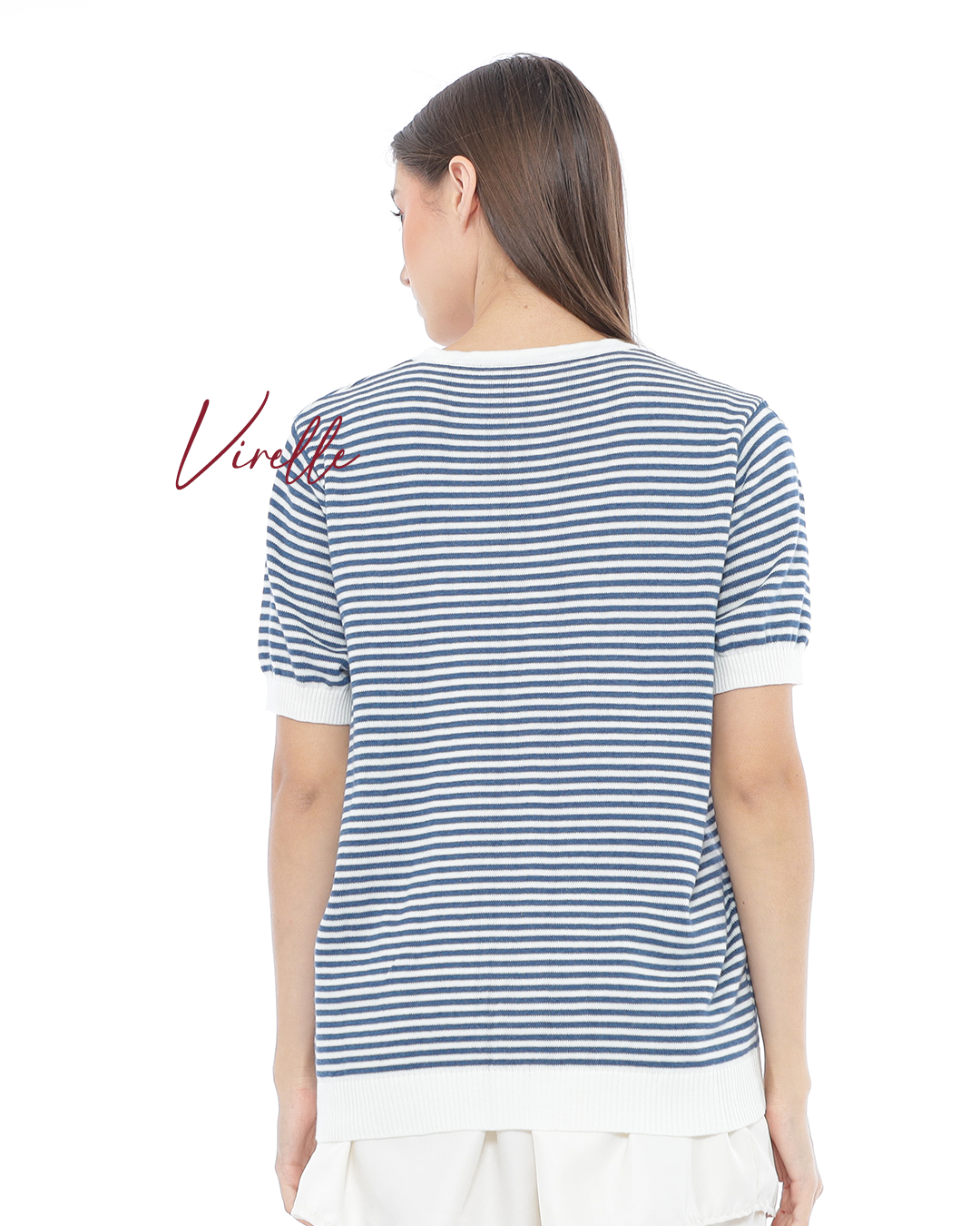 Virelle Stripe Knit Top – Relaxed Casual Tee