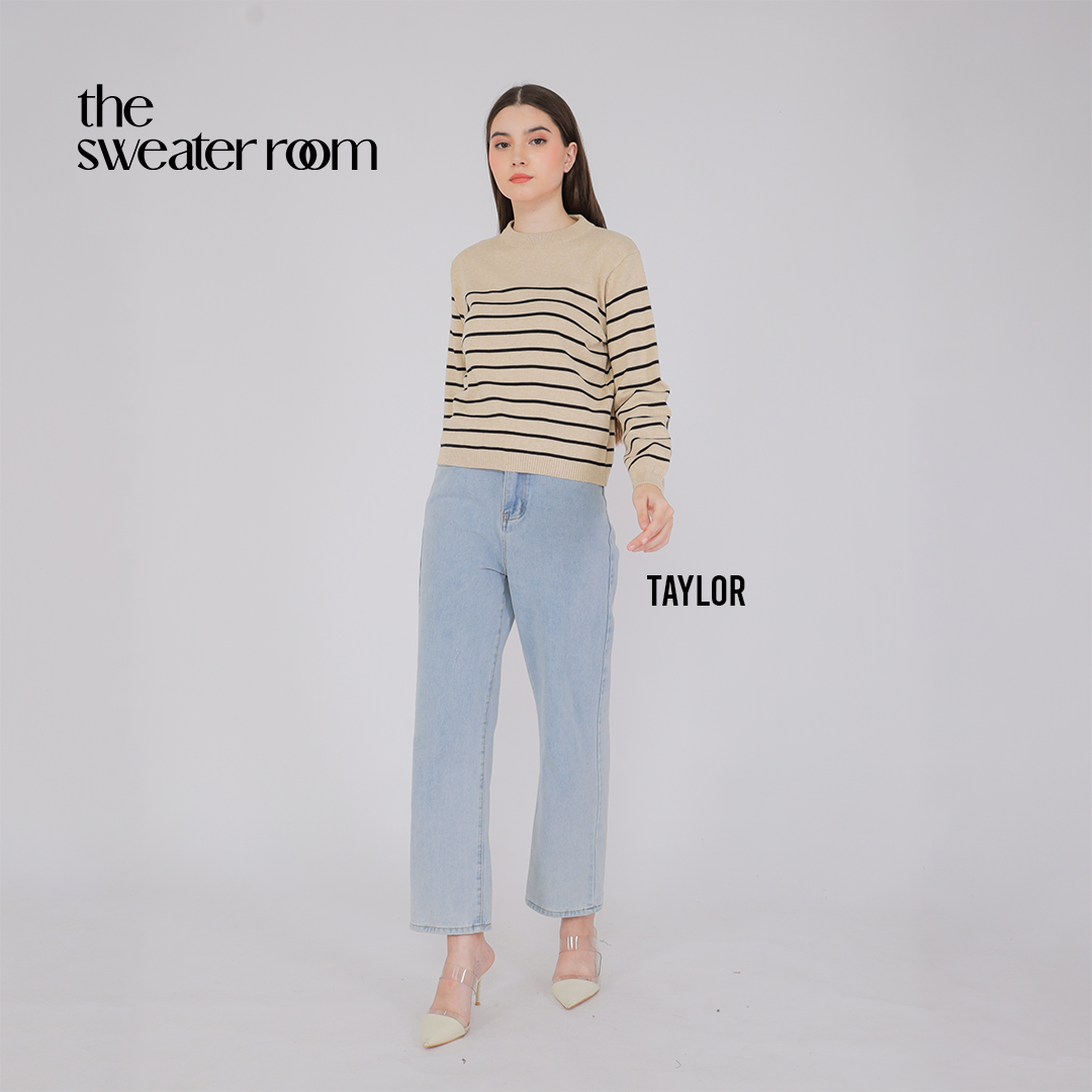Taylor Stripe Knit Sweater – Classic Everyday Pullover