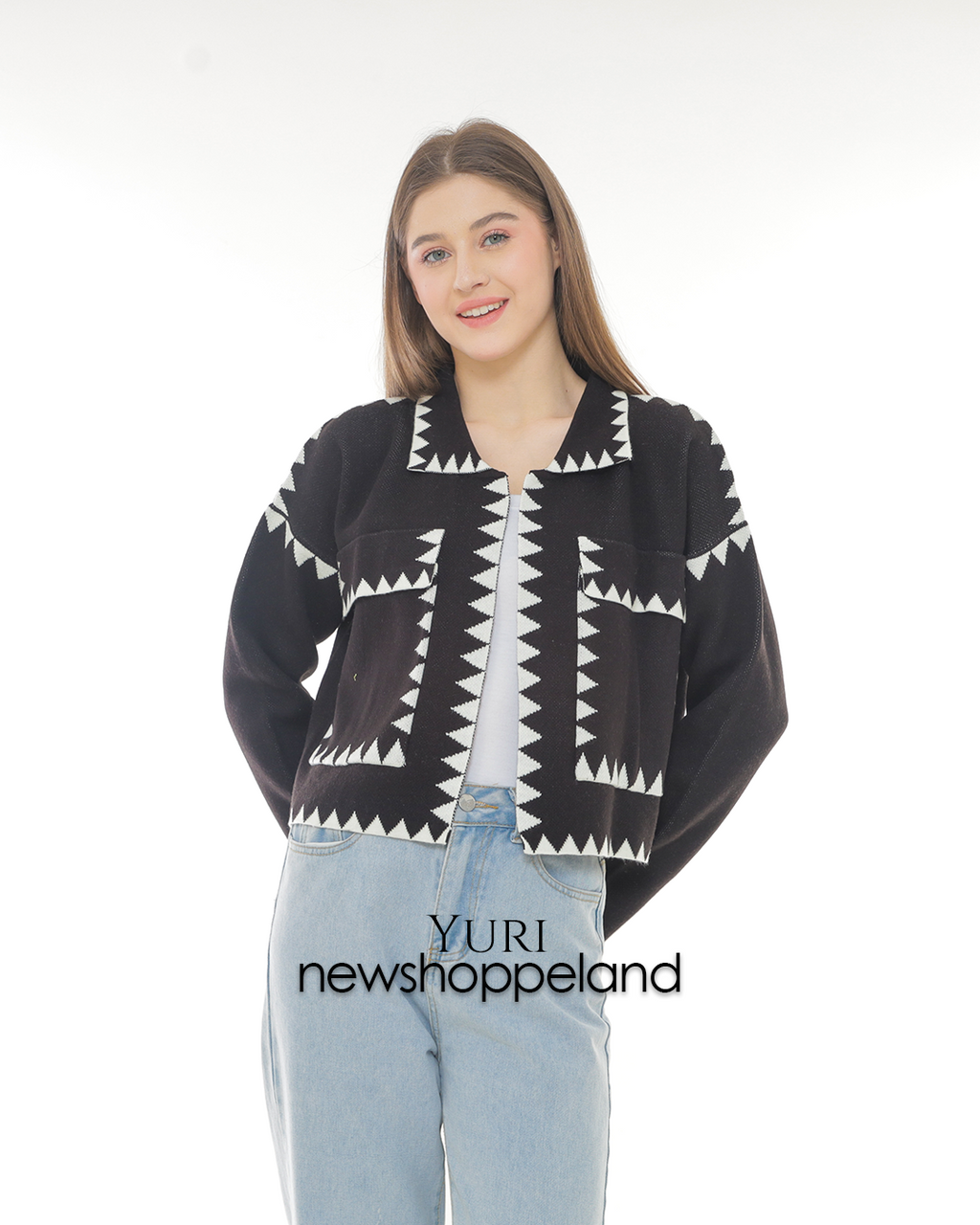 Yuri Semi-Crop Cardigan Oversize Premium