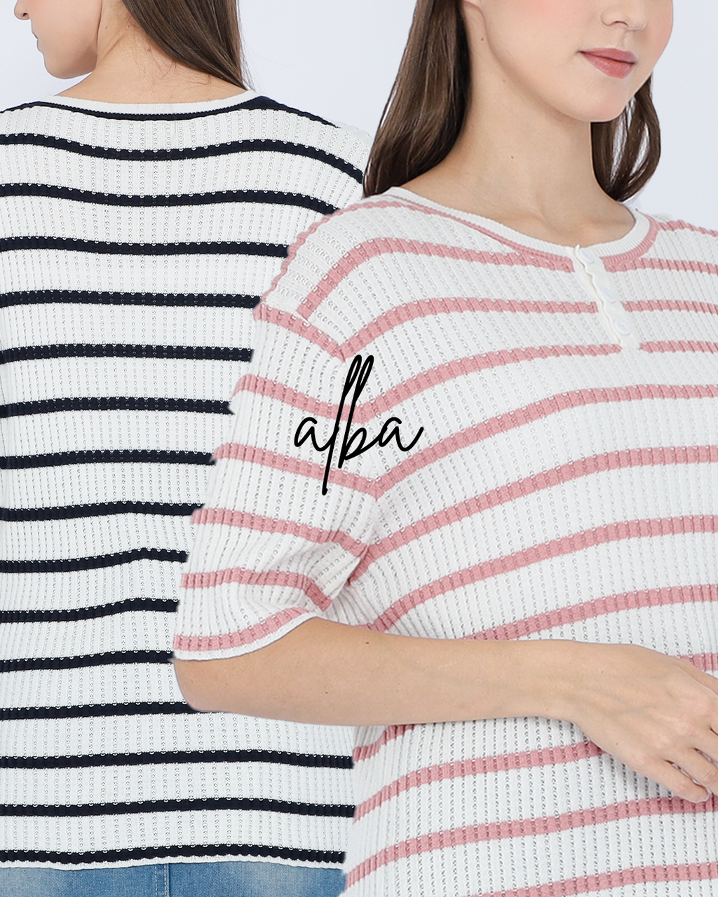 Alba Stripe Knit Top – Soft Casual Tee