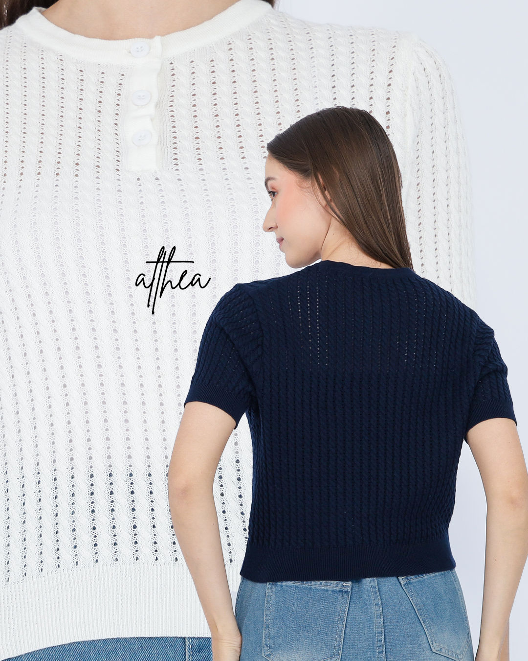 Althea Knit Button Top – Elegant Basic Tee