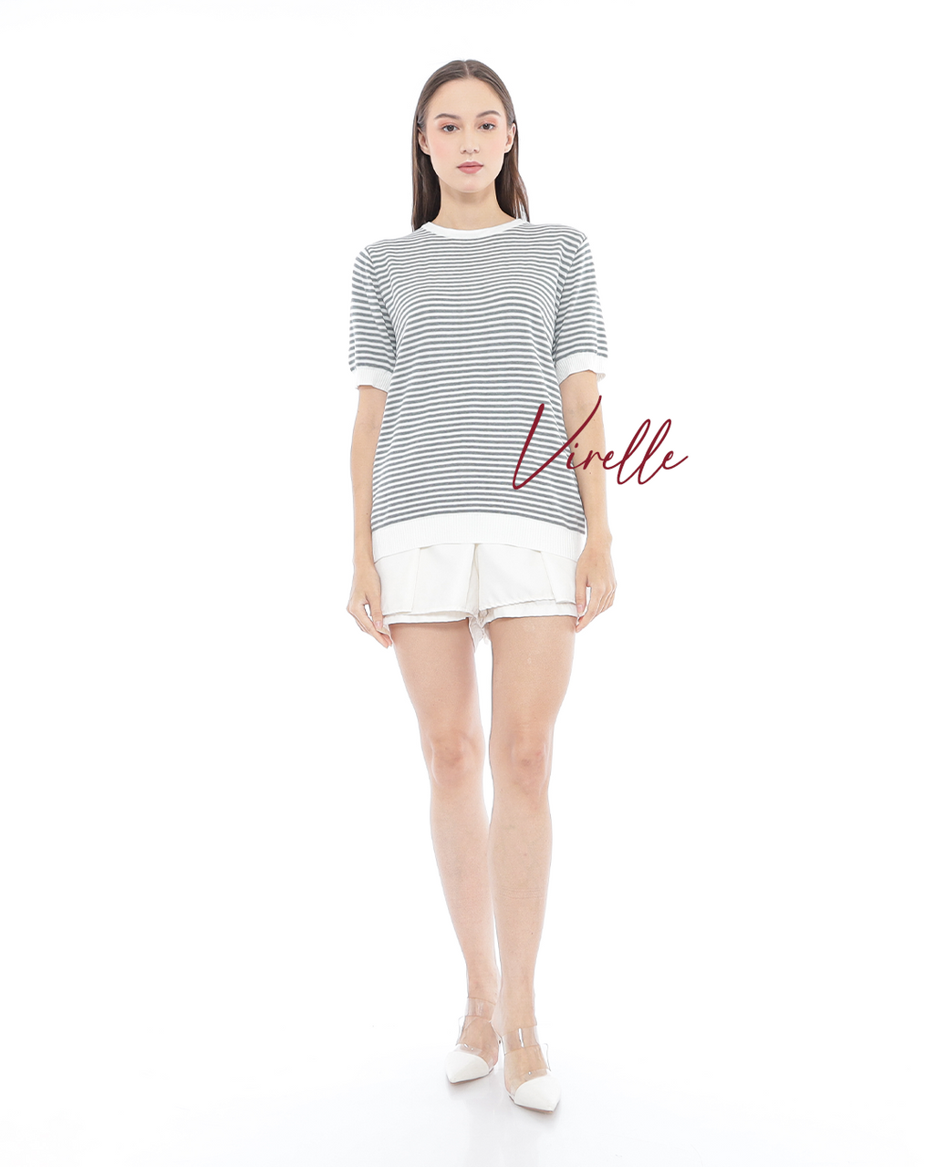 Virelle Stripe Knit Top – Relaxed Casual Tee
