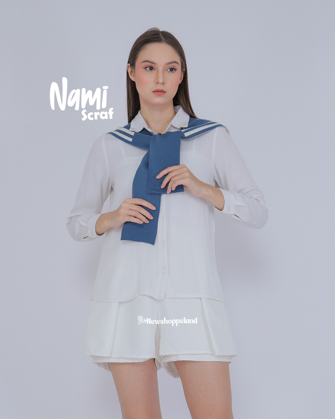 Nami Scarf Sailor Collar Knit Premium