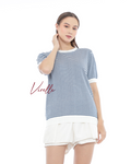 Virelle Stripe Knit Top – Relaxed Casual Tee
