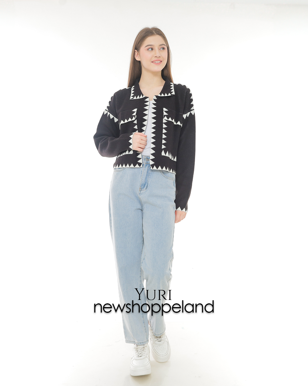 Yuri Semi-Crop Cardigan Oversize Premium