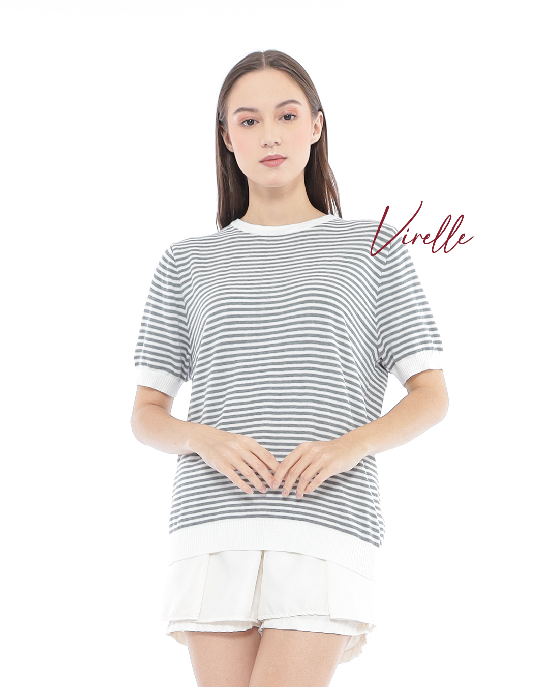 Virelle Stripe Knit Top – Relaxed Casual Tee