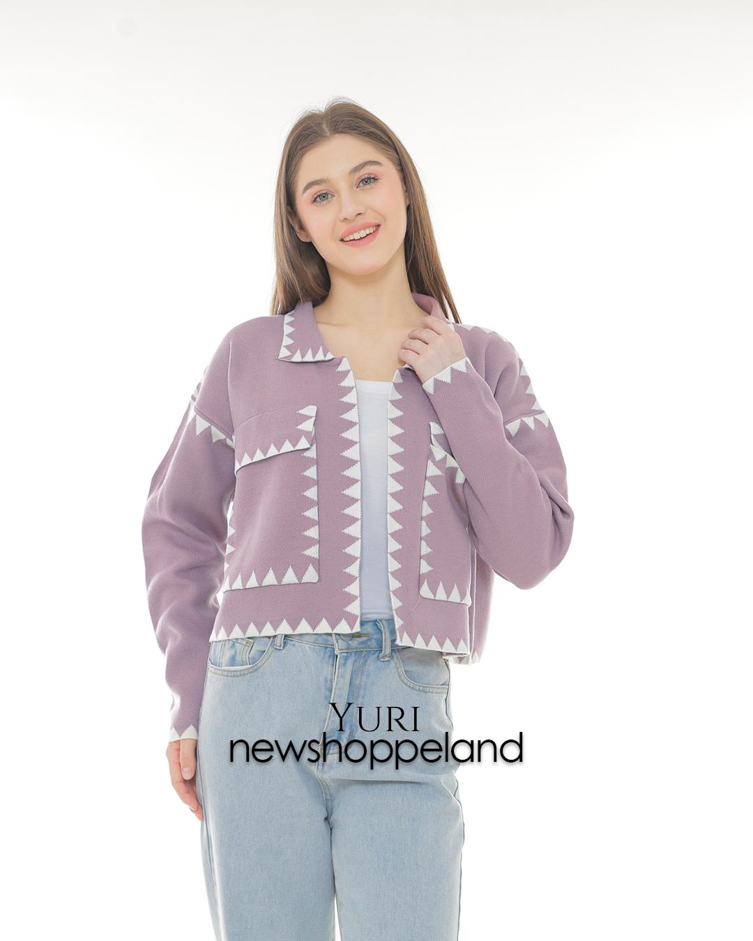 Yuri Semi-Crop Cardigan Oversize Premium