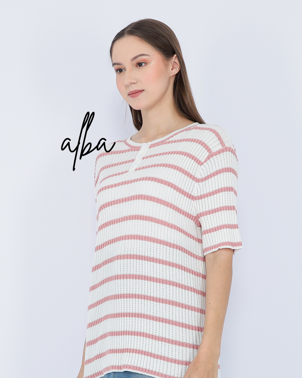 Alba Stripe Knit Top – Soft Casual Tee