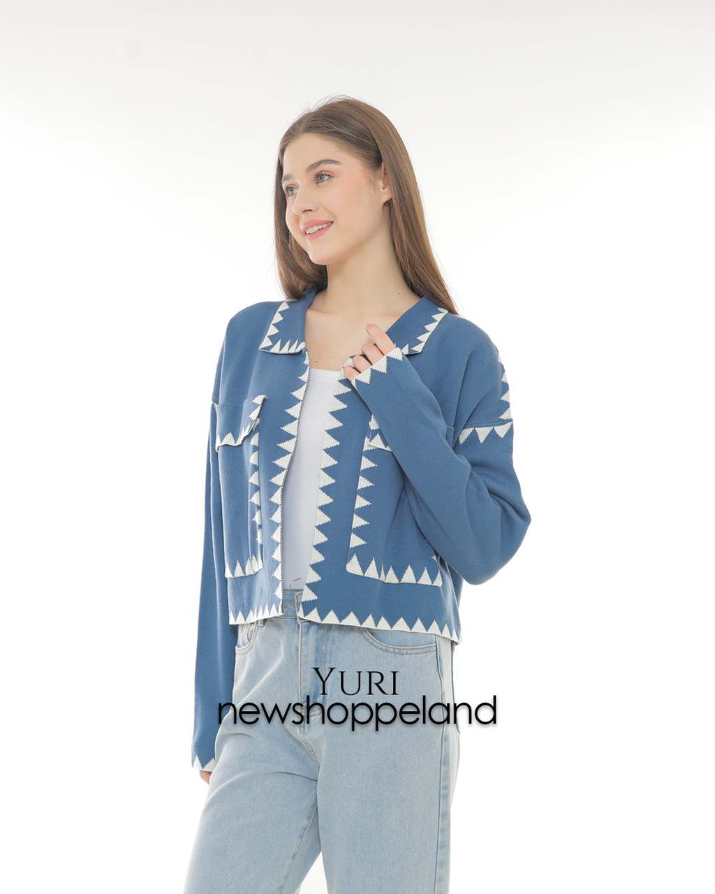 Yuri Semi-Crop Cardigan Oversize Premium