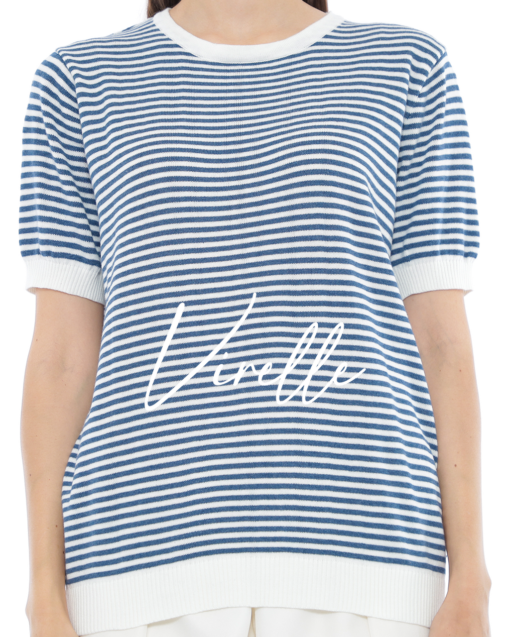 Virelle Stripe Knit Top – Relaxed Casual Tee
