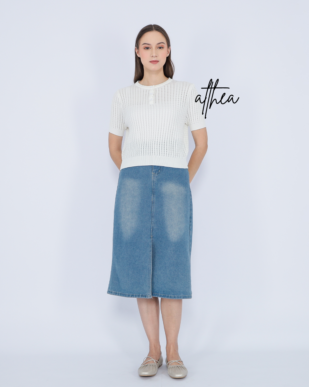 Althea Knit Button Top – Elegant Basic Tee