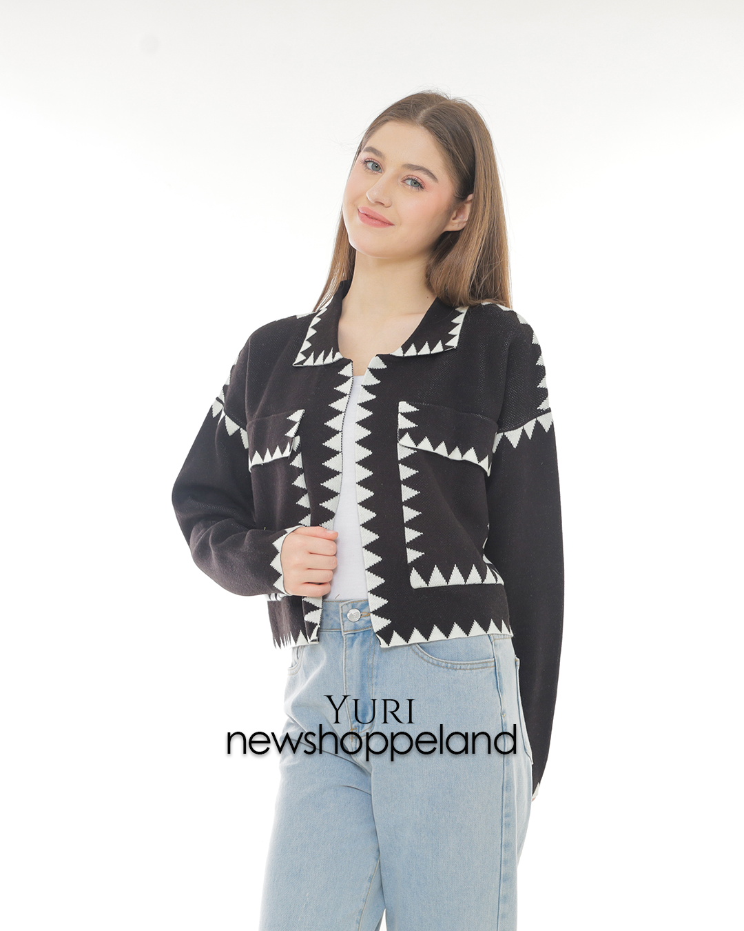 Yuri Semi-Crop Cardigan Oversize Premium