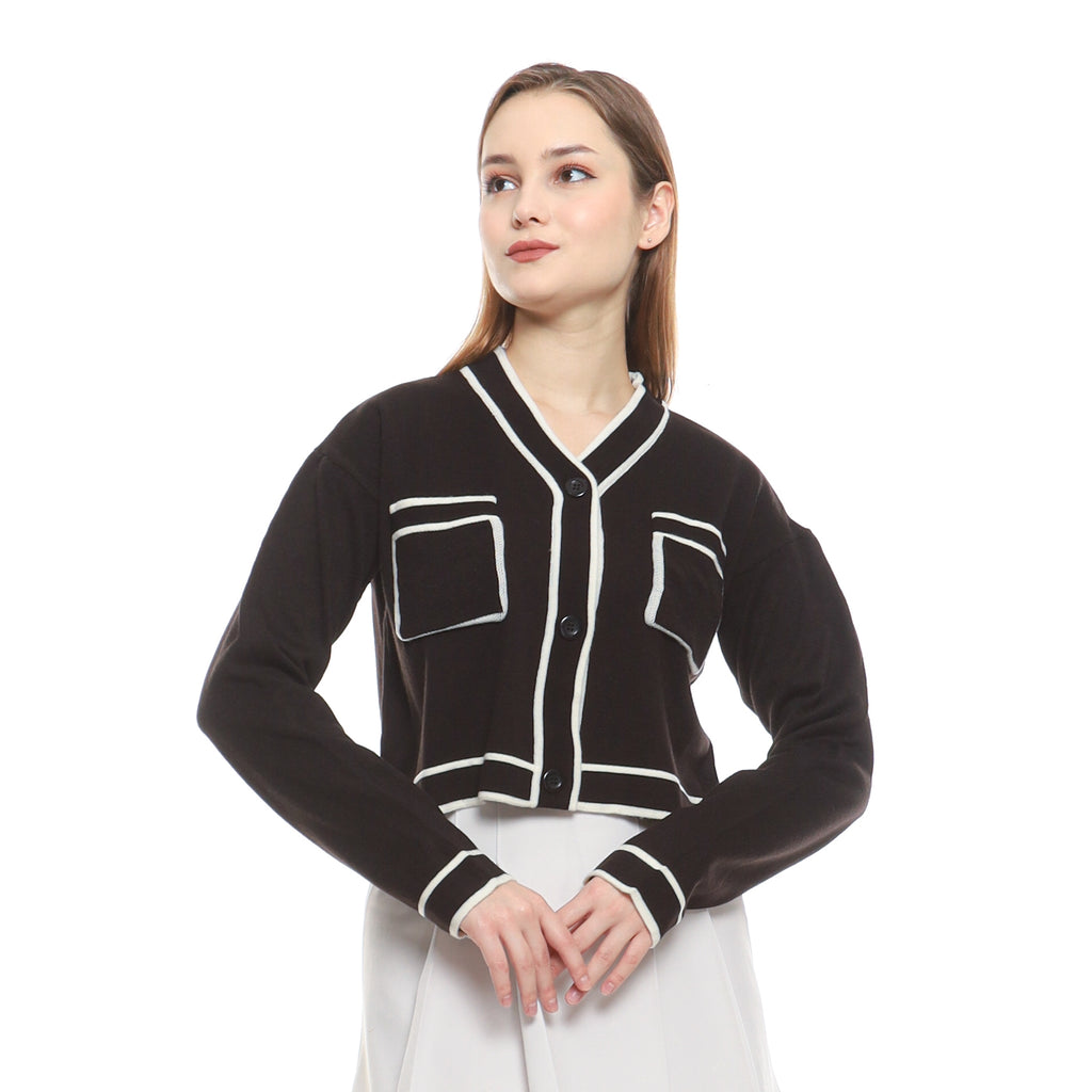 LIORA CROP KNIT CARDIGAN