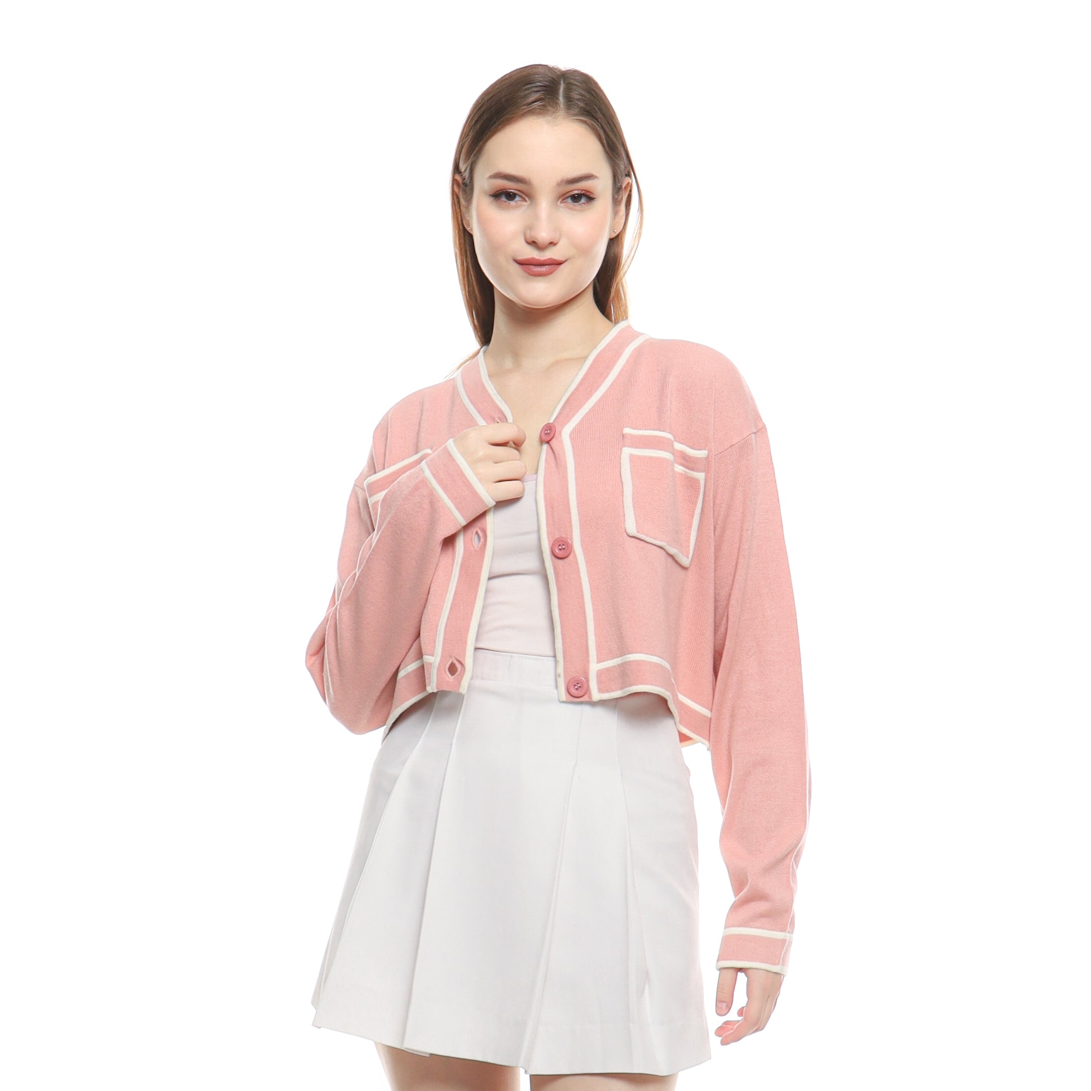 LIORA CROP KNIT CARDIGAN