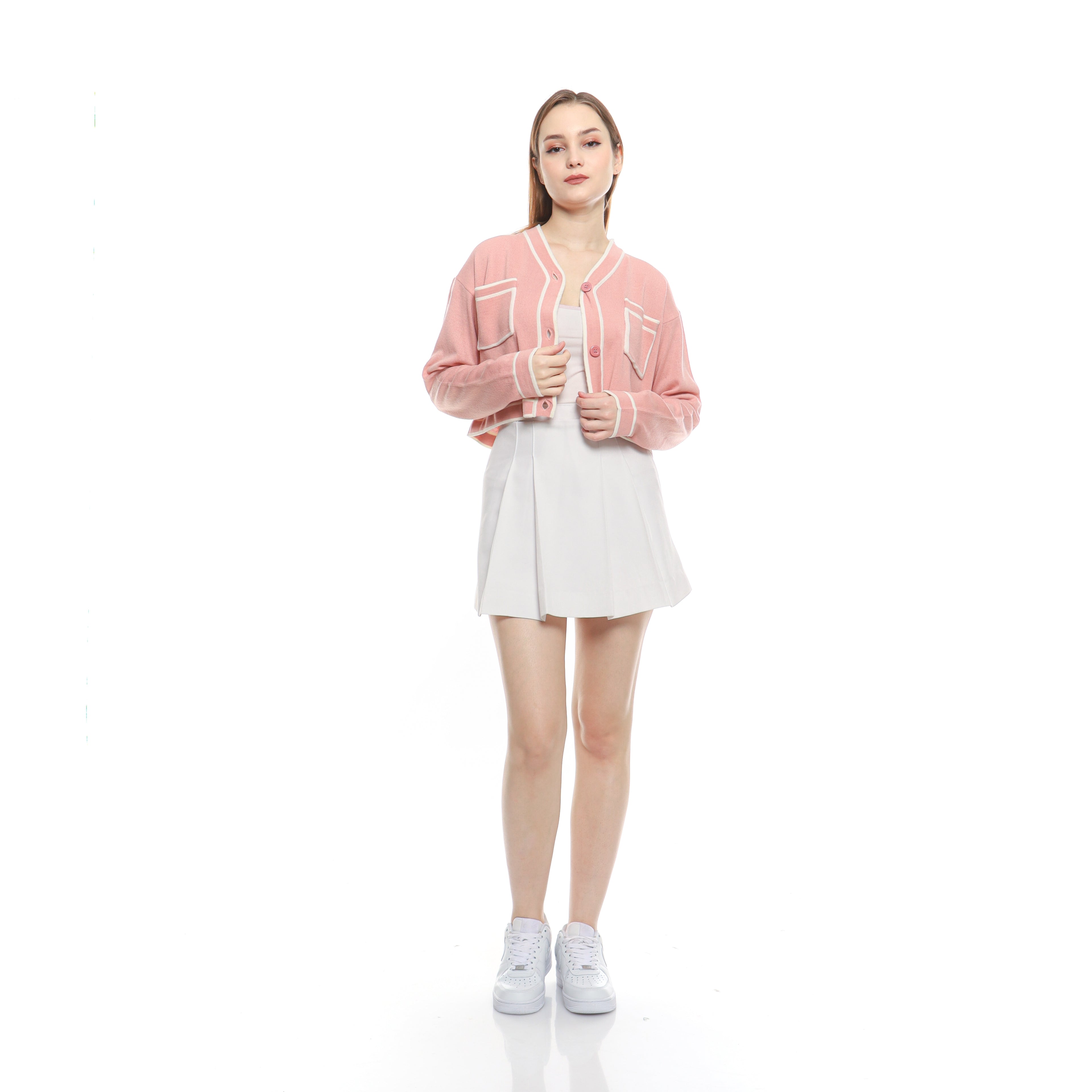 LIORA CROP KNIT CARDIGAN