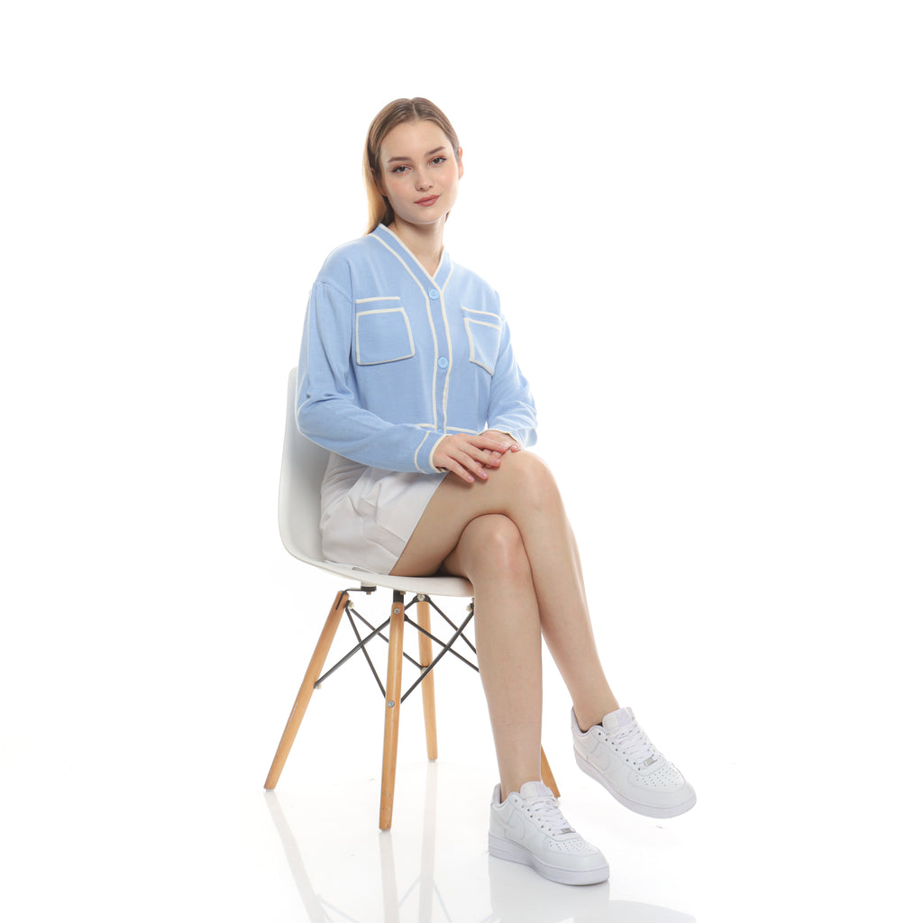 LIORA CROP KNIT CARDIGAN