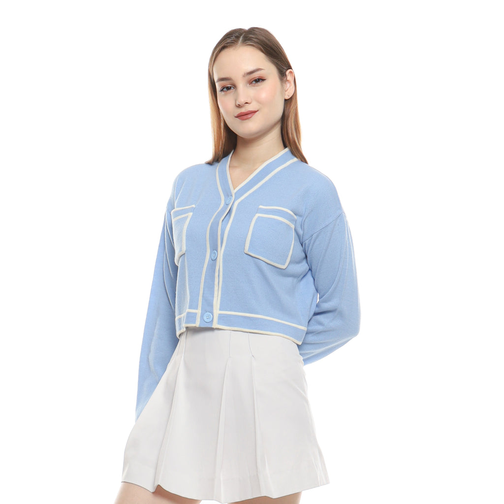 LIORA CROP KNIT CARDIGAN