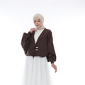 Yuki Cropped Oversized Batwing Knit Cardigan