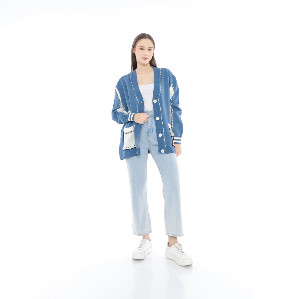 Ellodi Stitchline Oversized Knit Cardigan