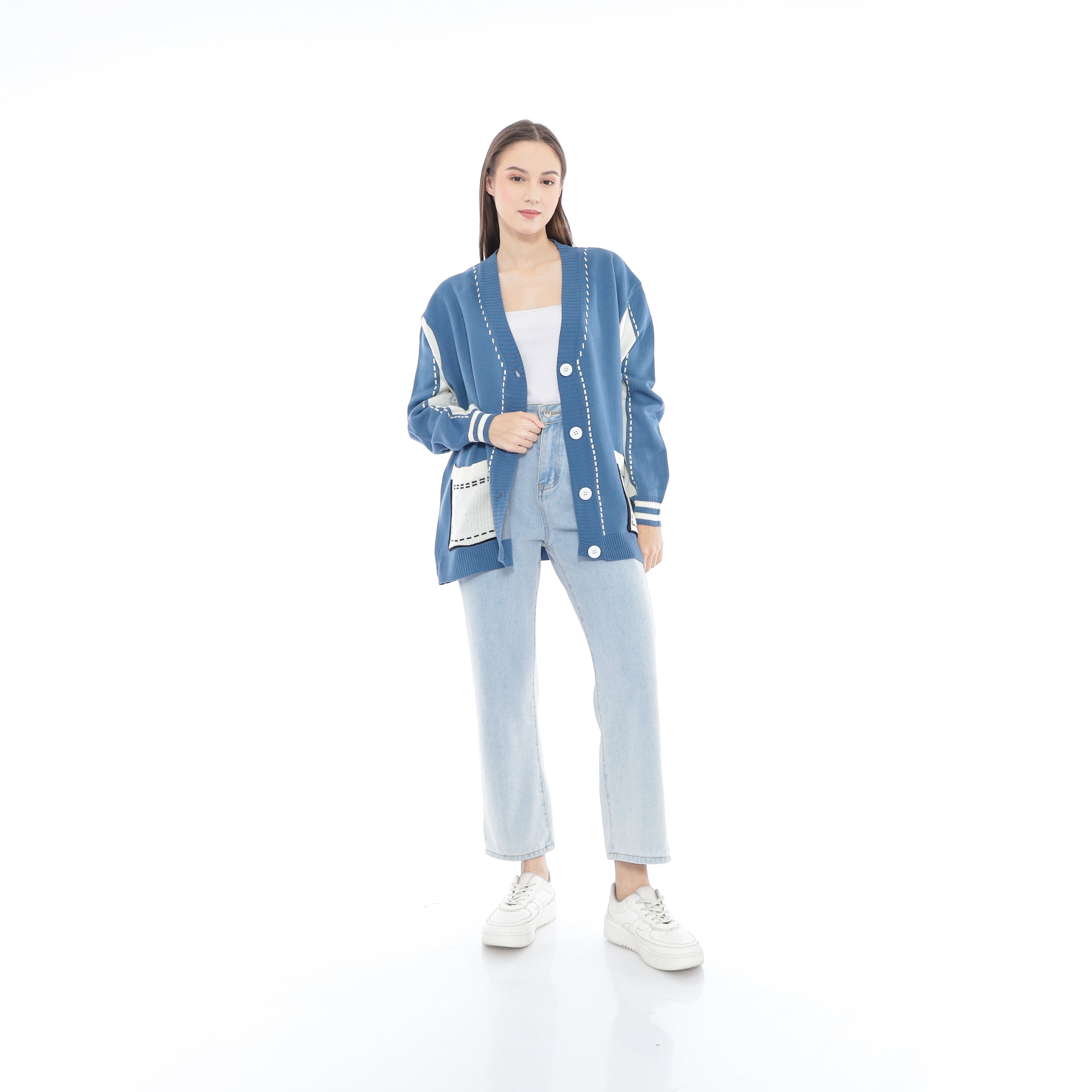 Ellodi Stitchline Oversized Knit Cardigan