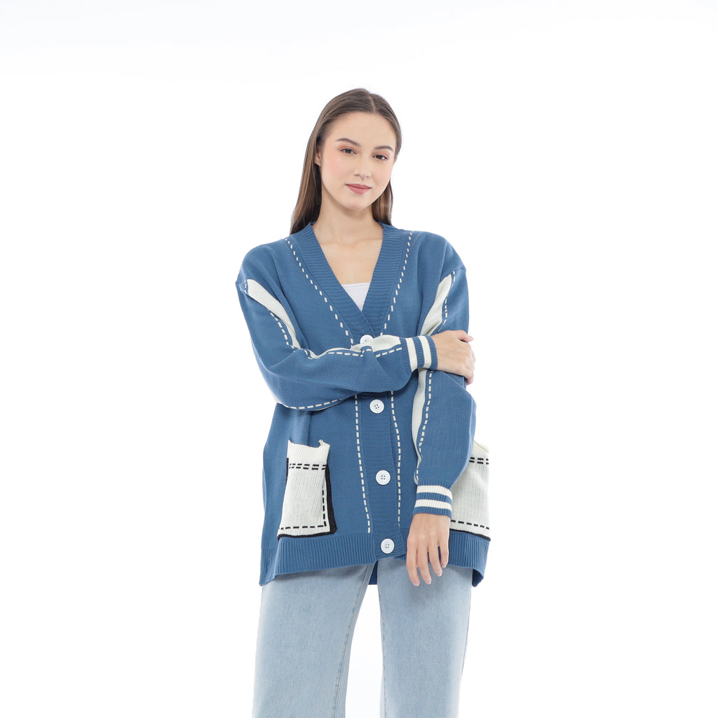Ellodi Stitchline Oversized Knit Cardigan