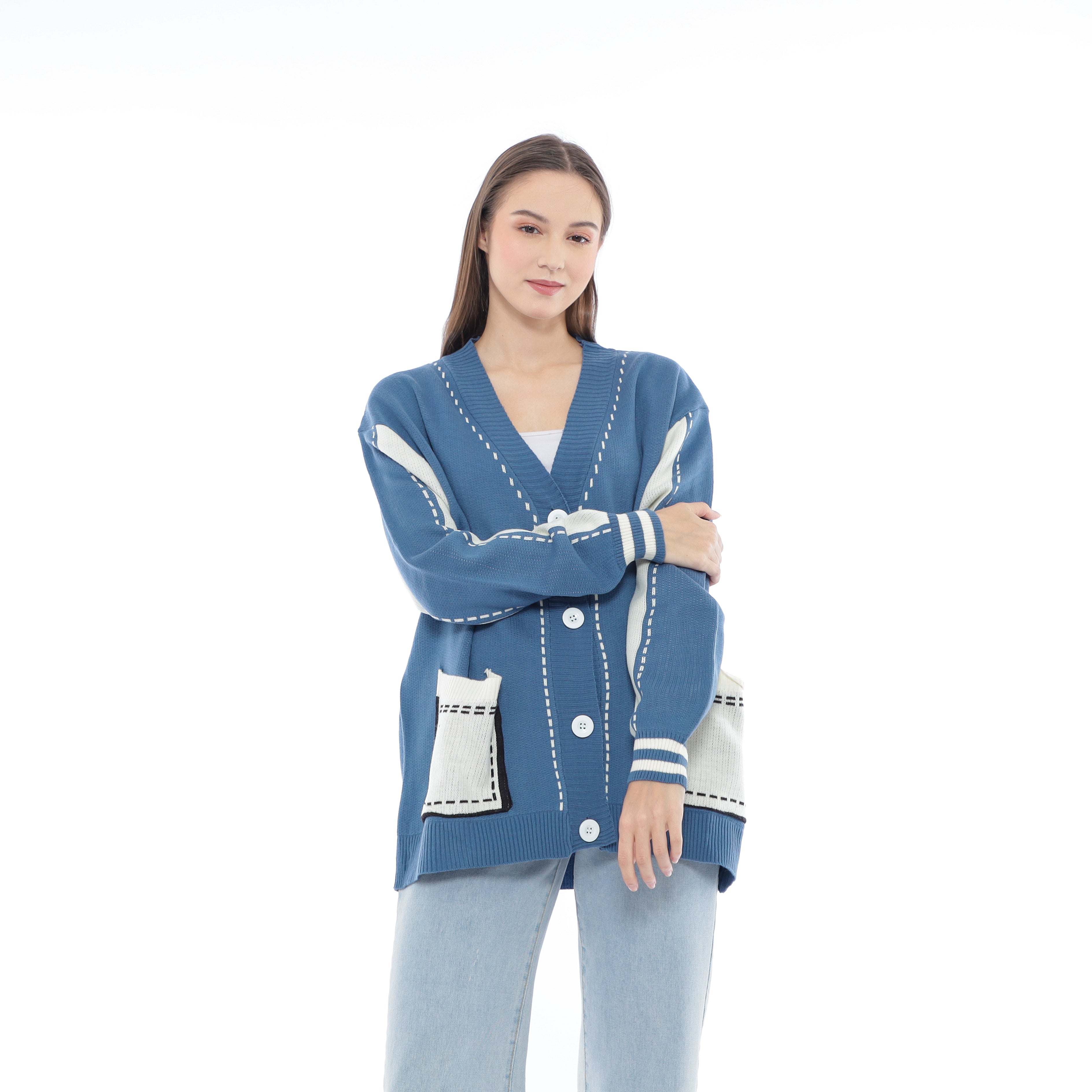 Ellodi Stitchline Oversized Knit Cardigan