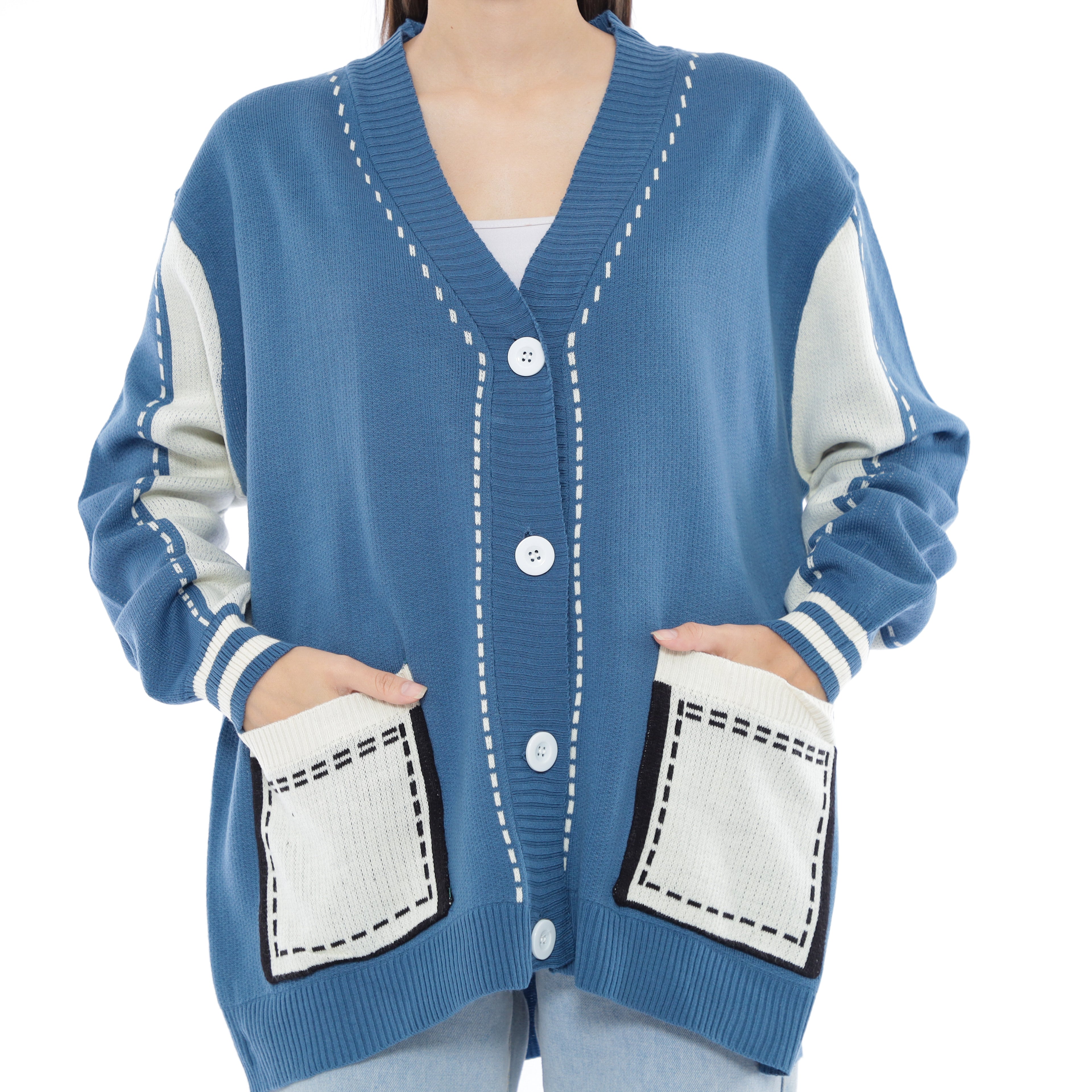 Ellodi Stitchline Oversized Knit Cardigan