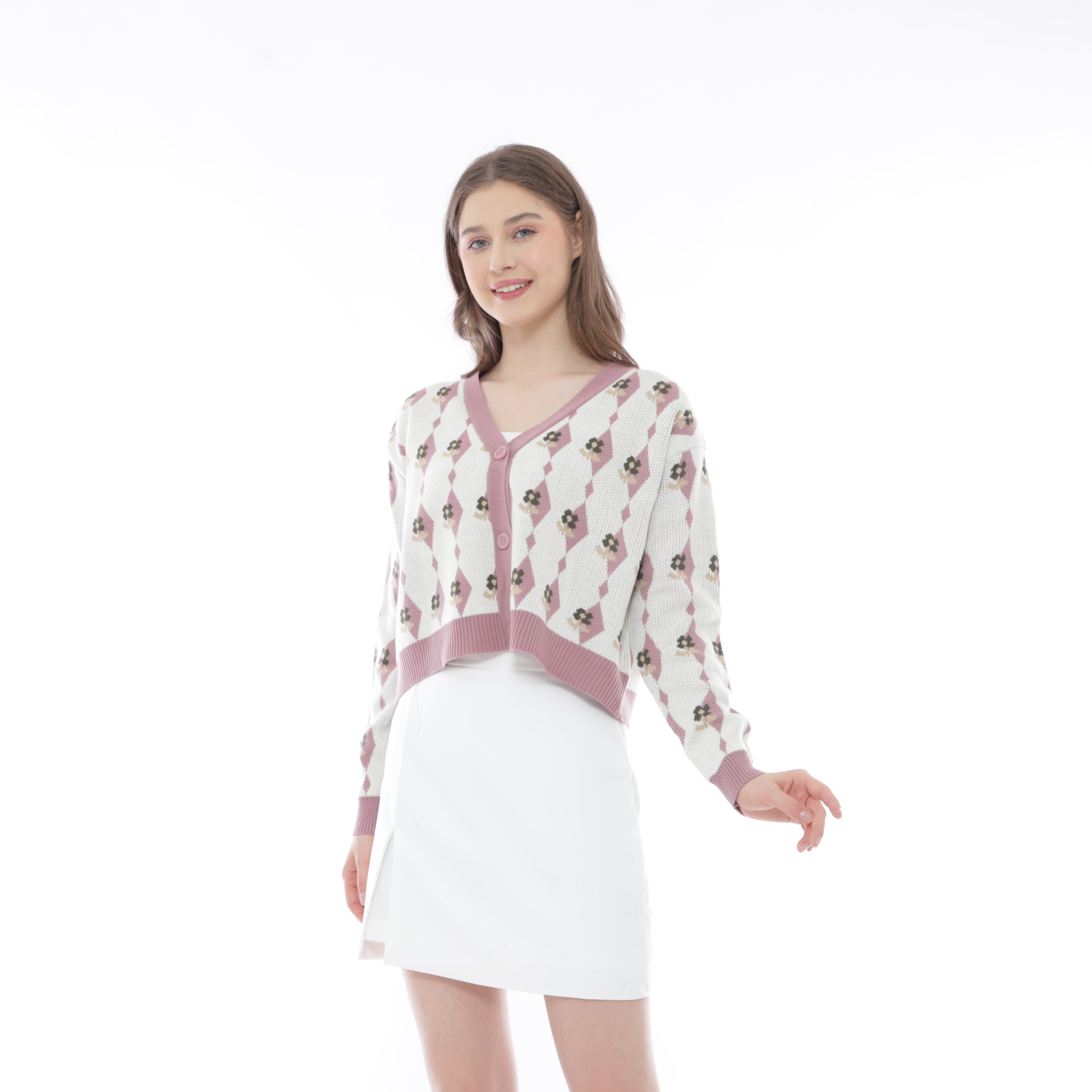 Esun Diamond Bloom Knit Cardigan