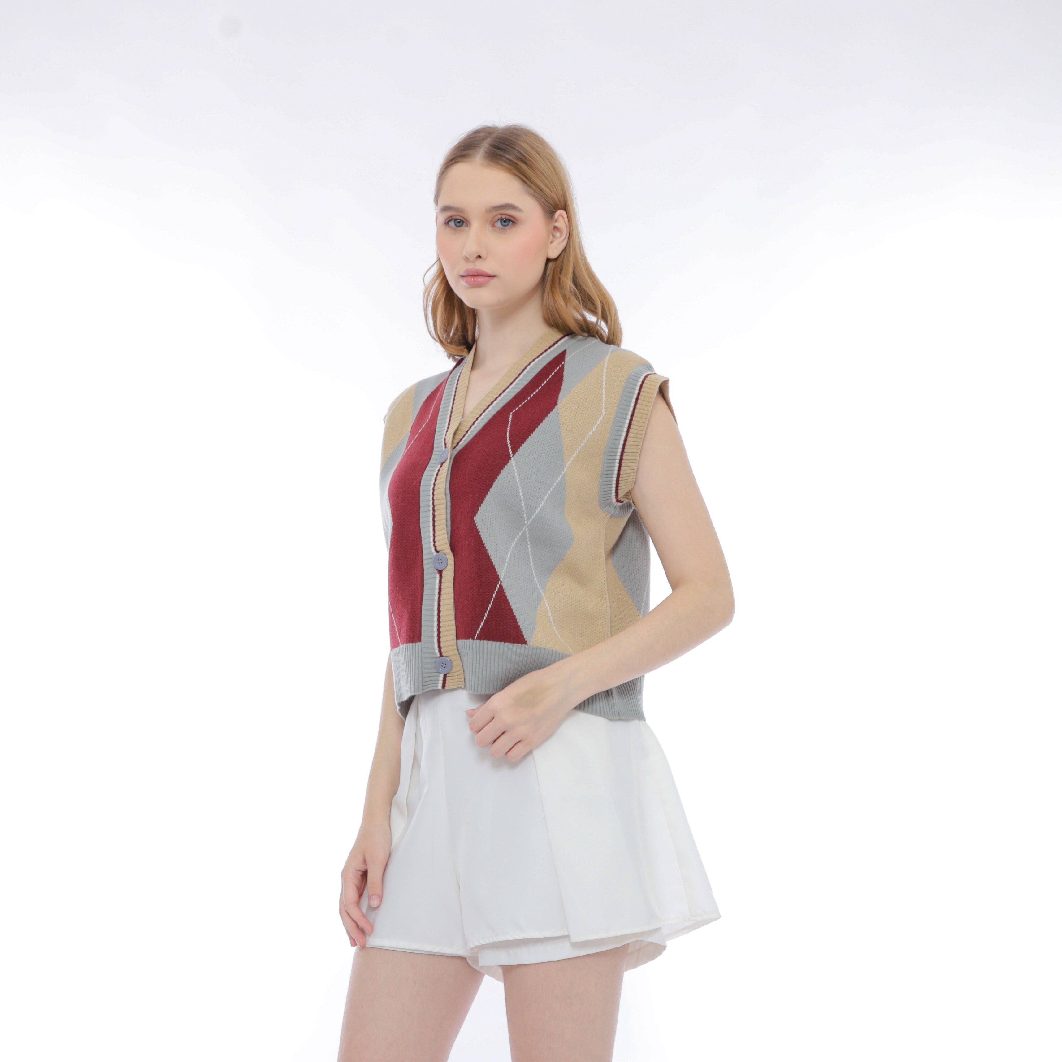 Kyra Heritage Argyle Vest