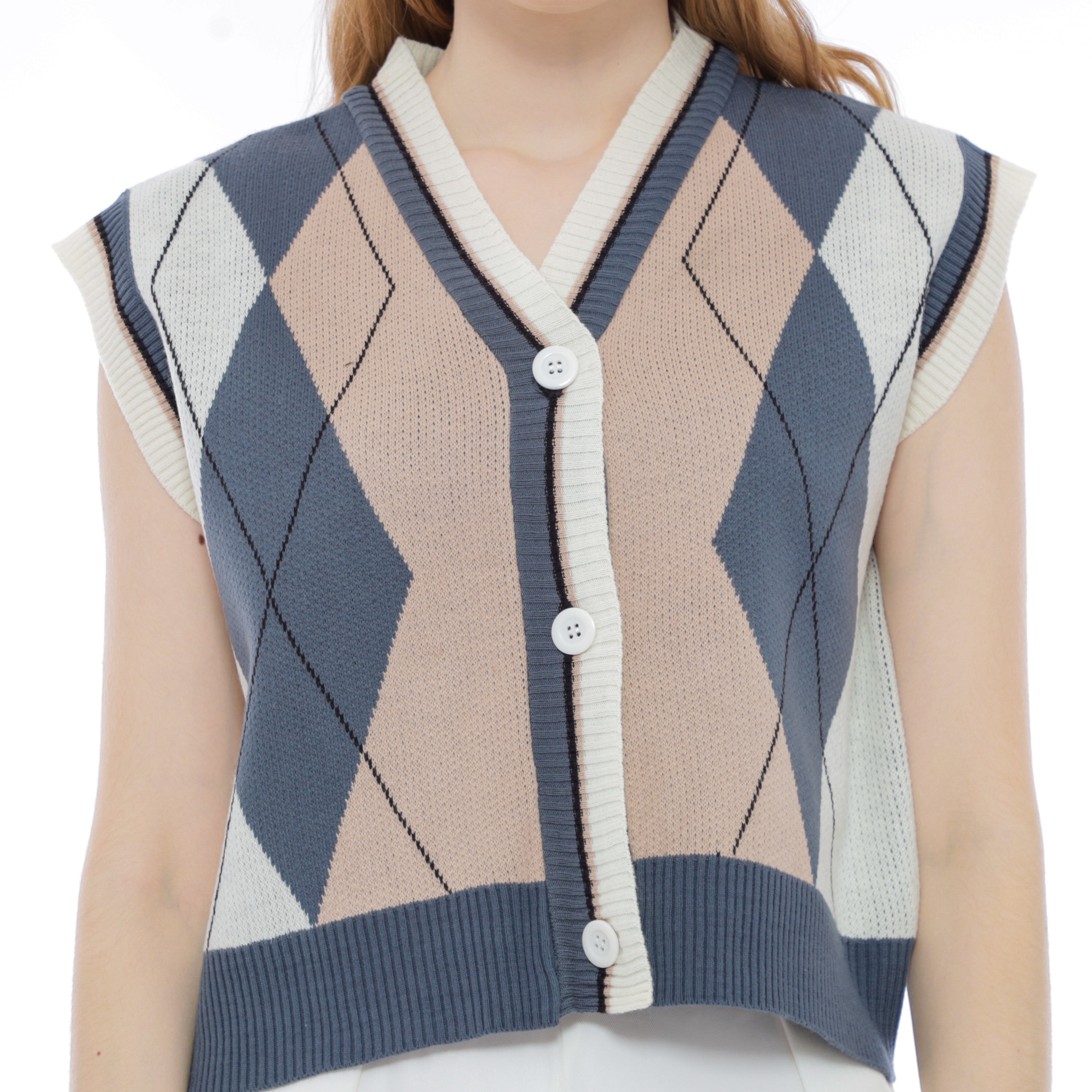Kyra Heritage Argyle Vest