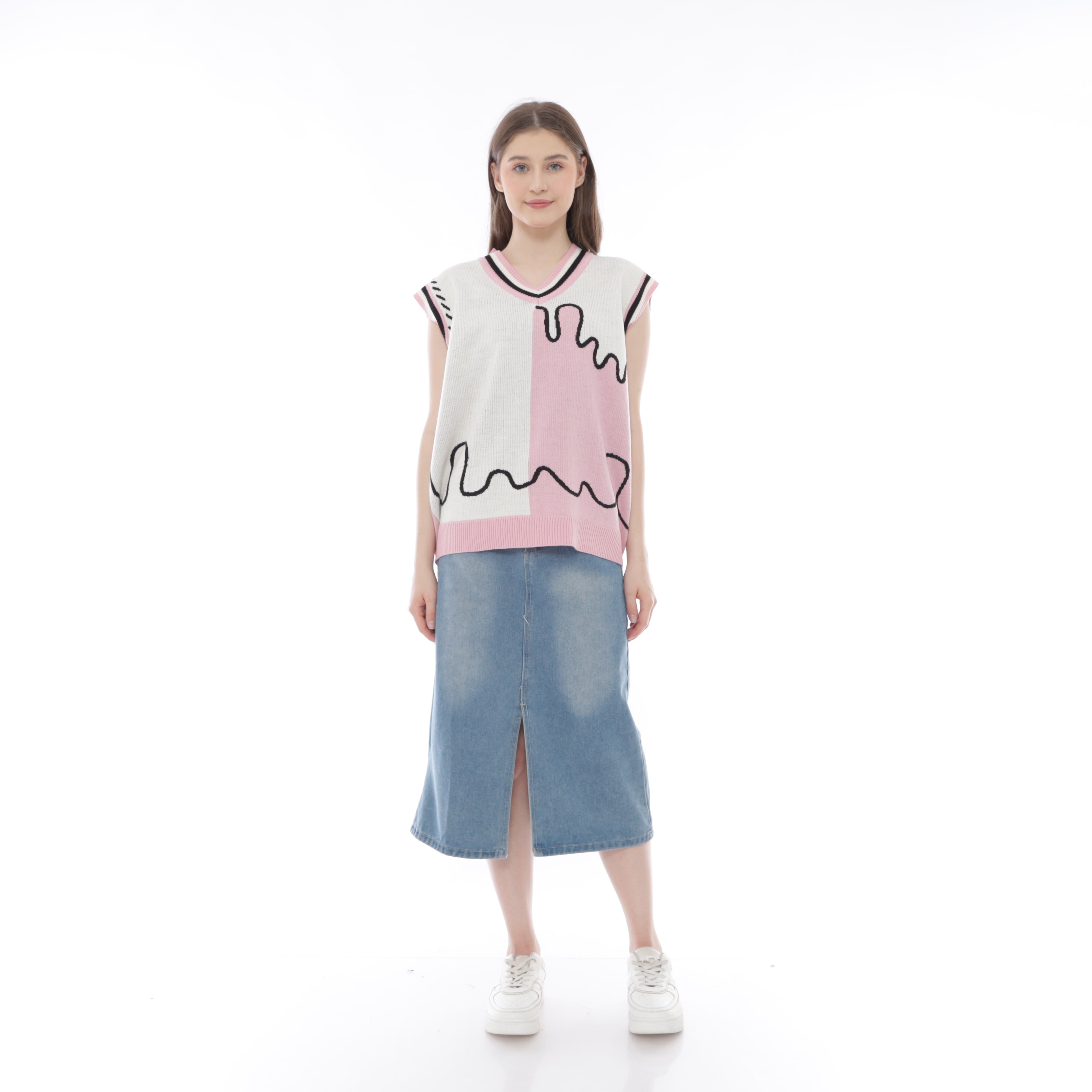 Faline Knit Vest – Minimalist Artsy Look 🎨