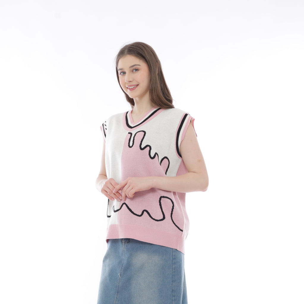 Faline Knit Vest – Minimalist Artsy Look 🎨