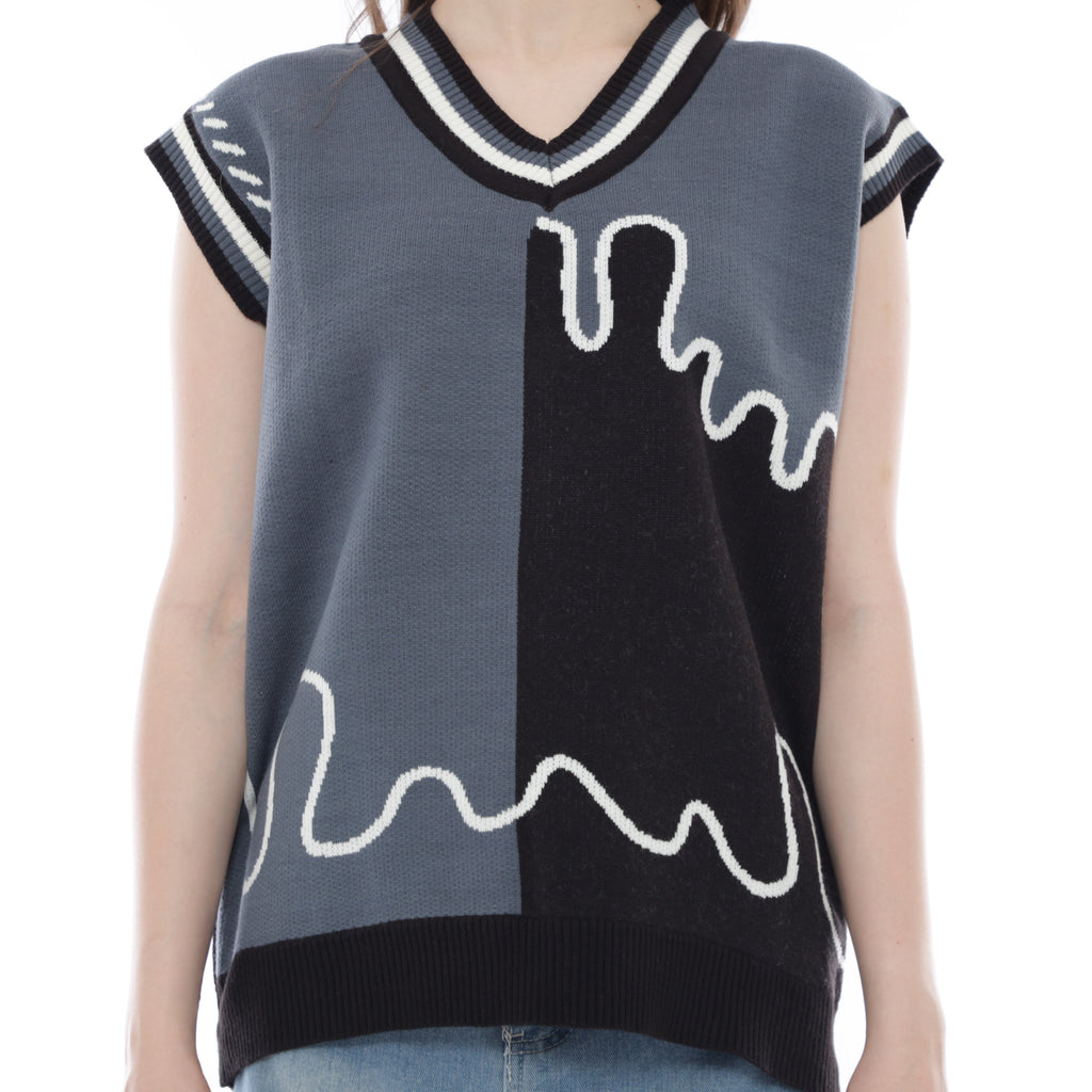 Faline Knit Vest – Minimalist Artsy Look 🎨