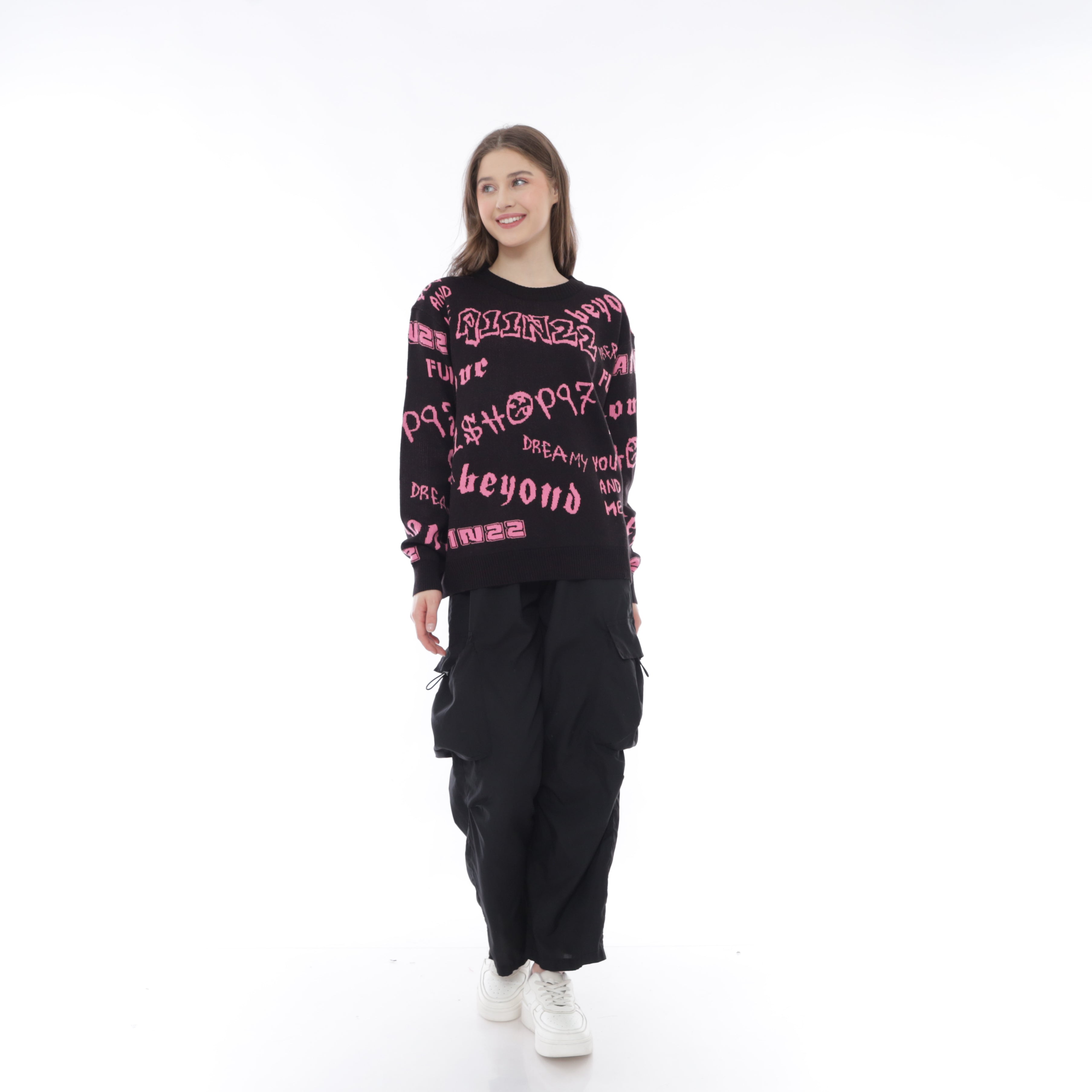 Graffity Scribble Oversized Sweater