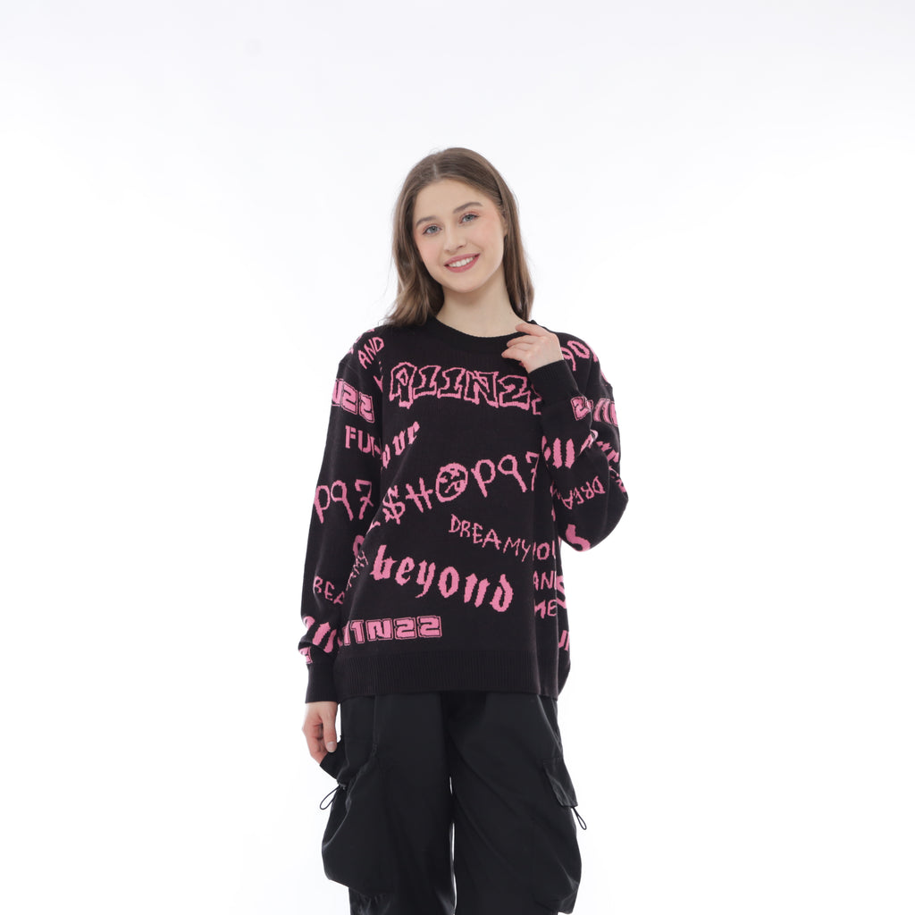 Graffity Scribble Oversized Sweater