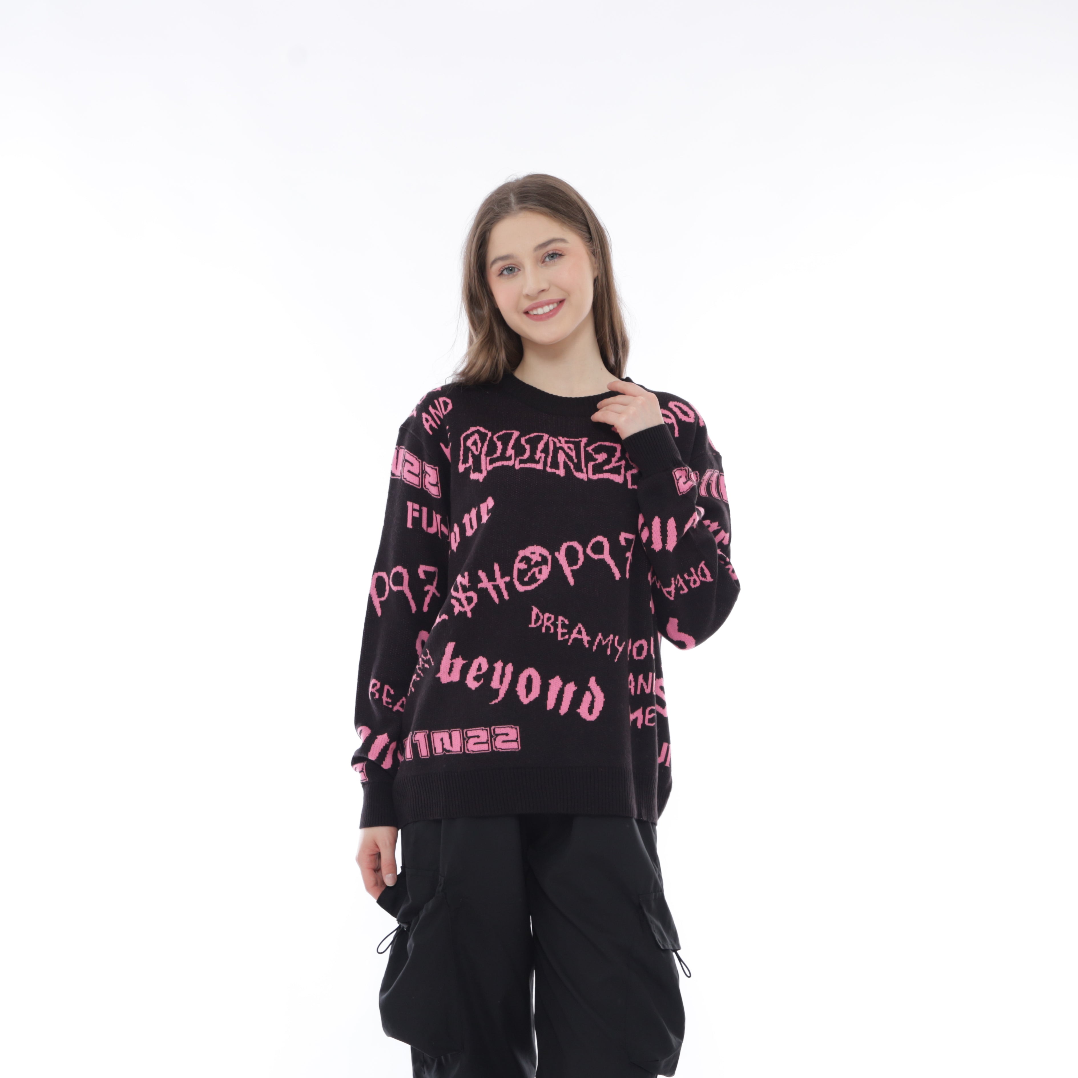 Graffity Scribble Oversized Sweater