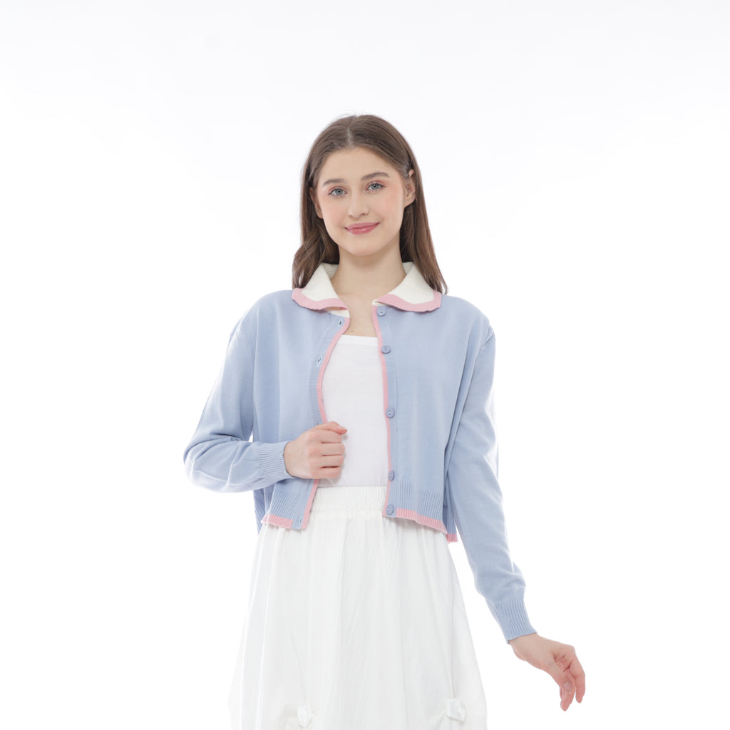 Stella Scallop Collar Knit Cardigan