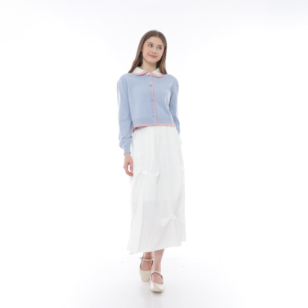 Stella Scallop Collar Knit Cardigan