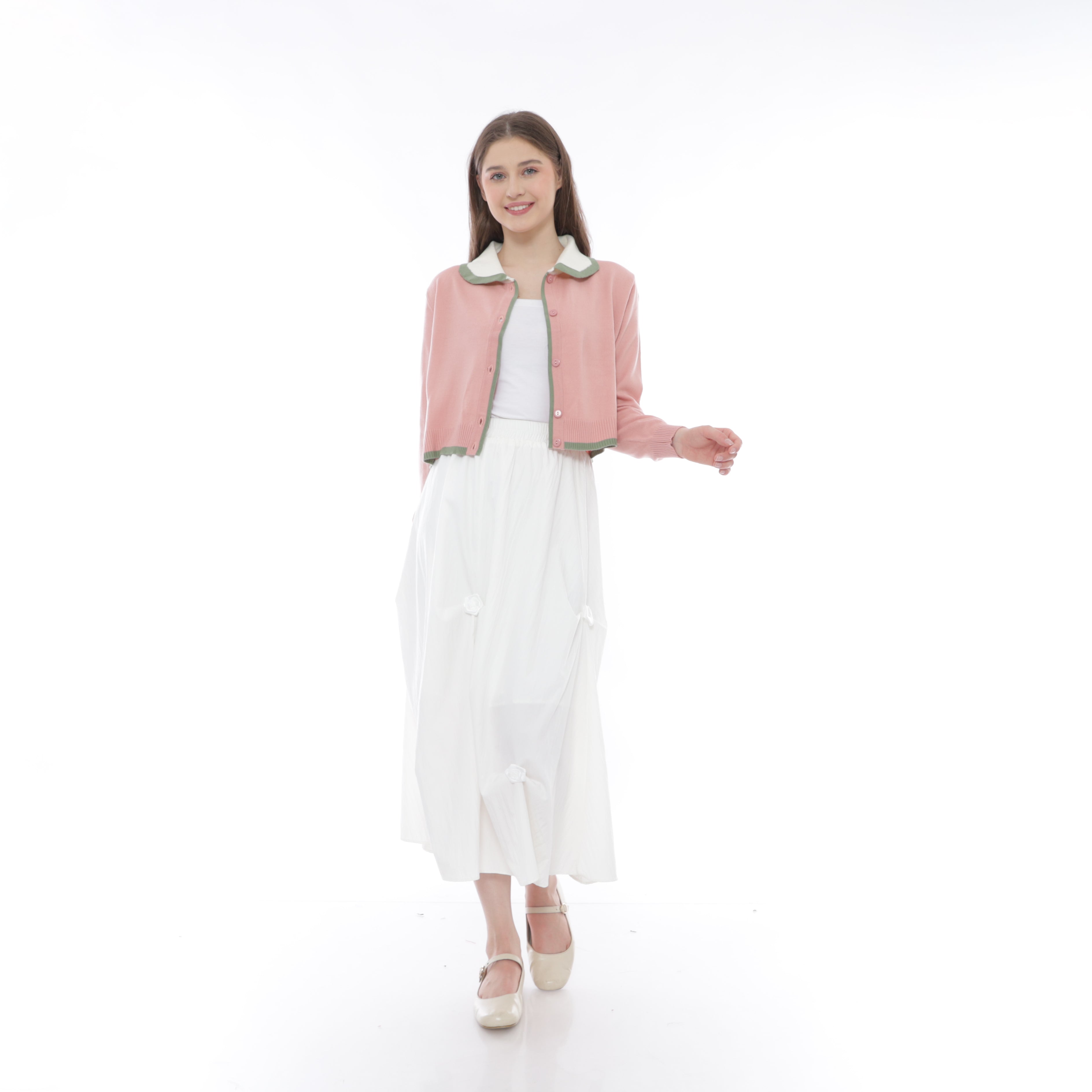 Stella Scallop Collar Knit Cardigan
