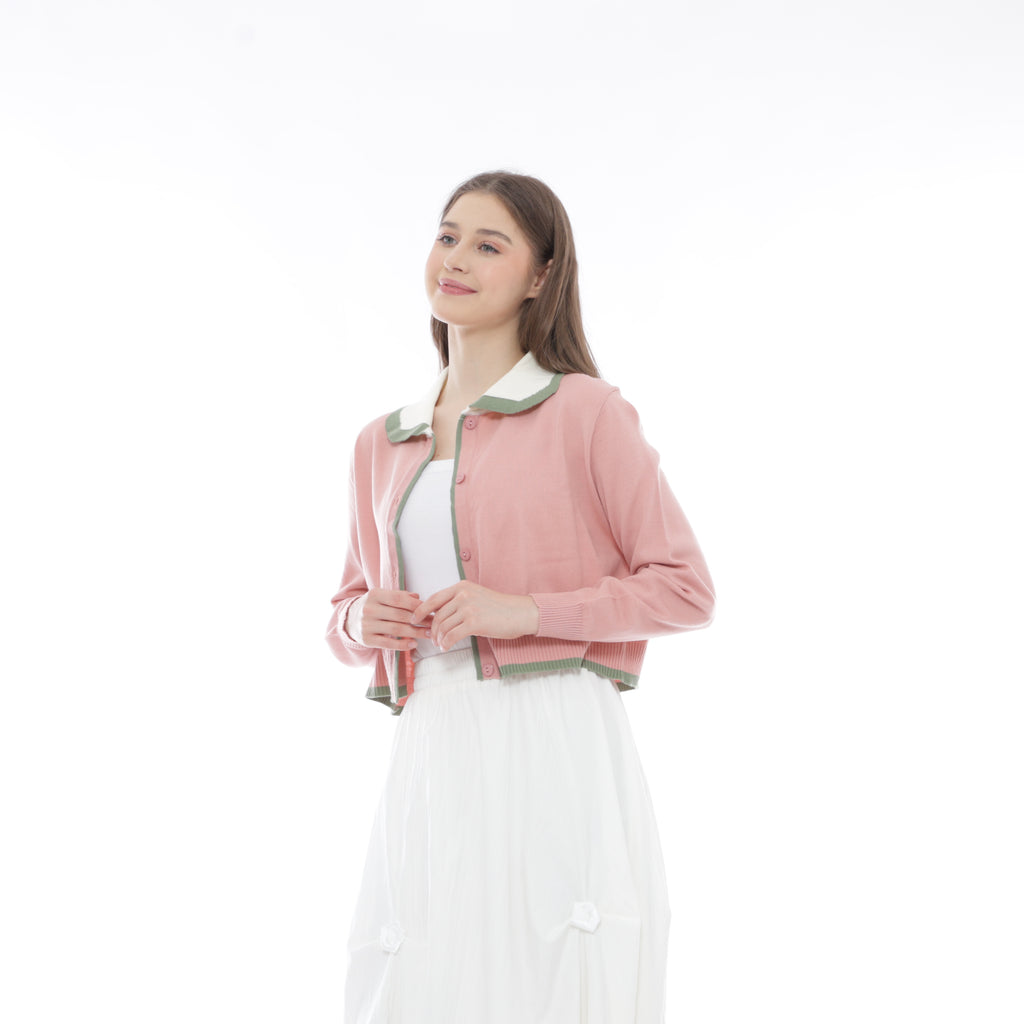 Stella Scallop Collar Knit Cardigan