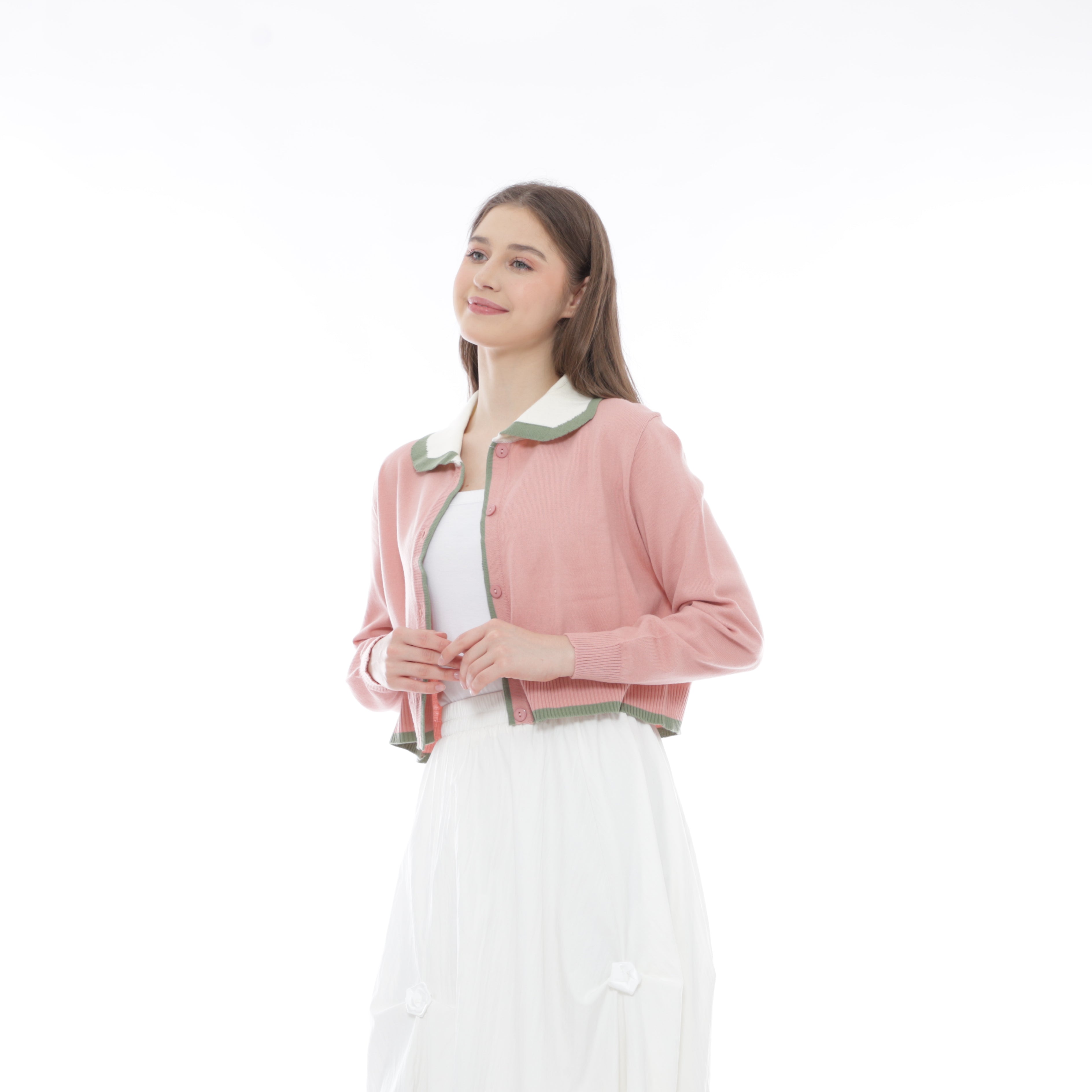 Stella Scallop Collar Knit Cardigan
