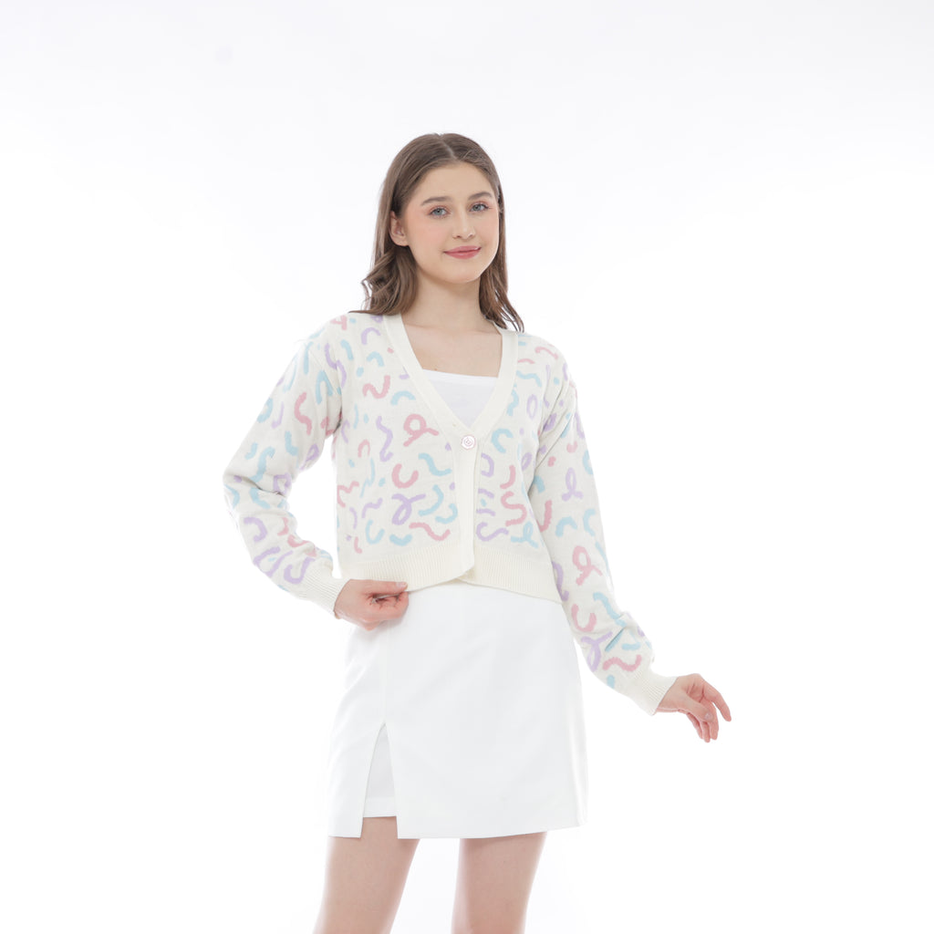 Zesty Confetti Knit Cardigan